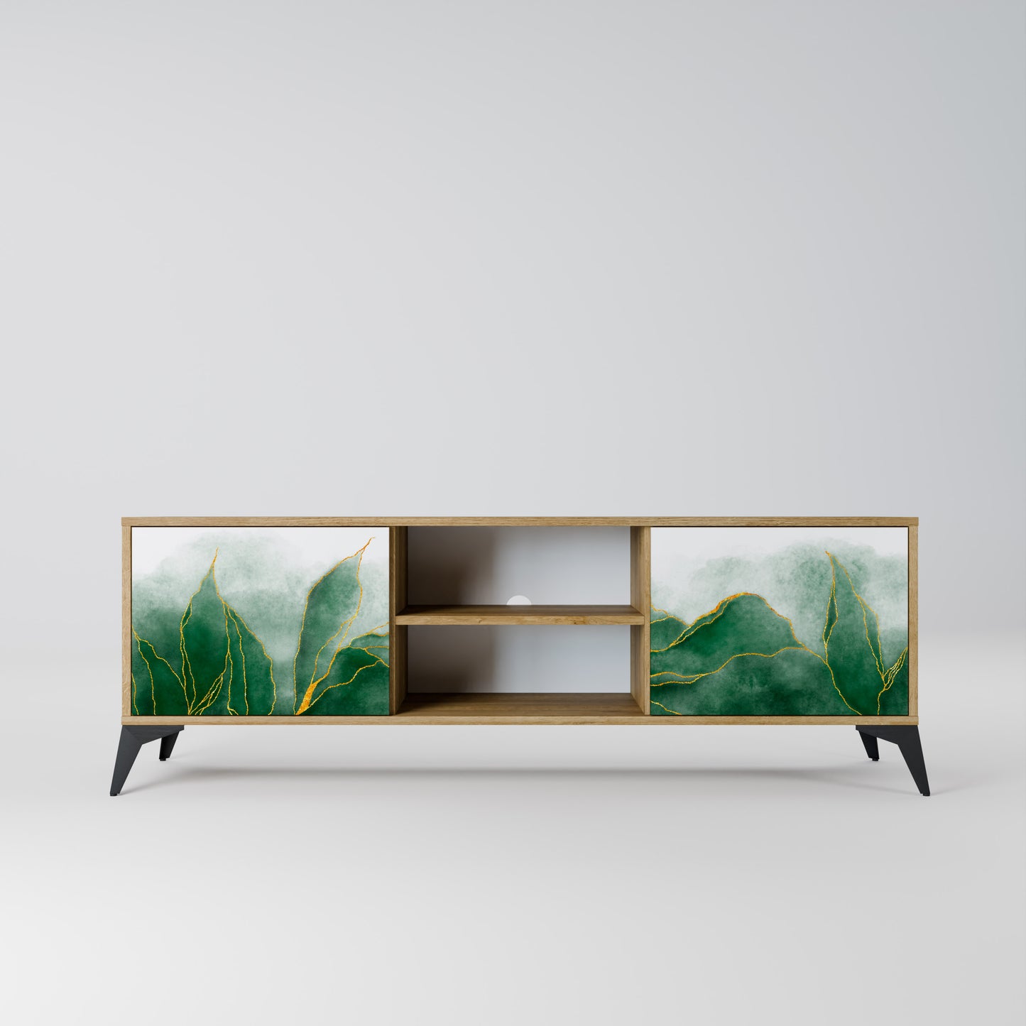 EXPENSIVE NATURE 2-Door TV Stand in Oak Effect