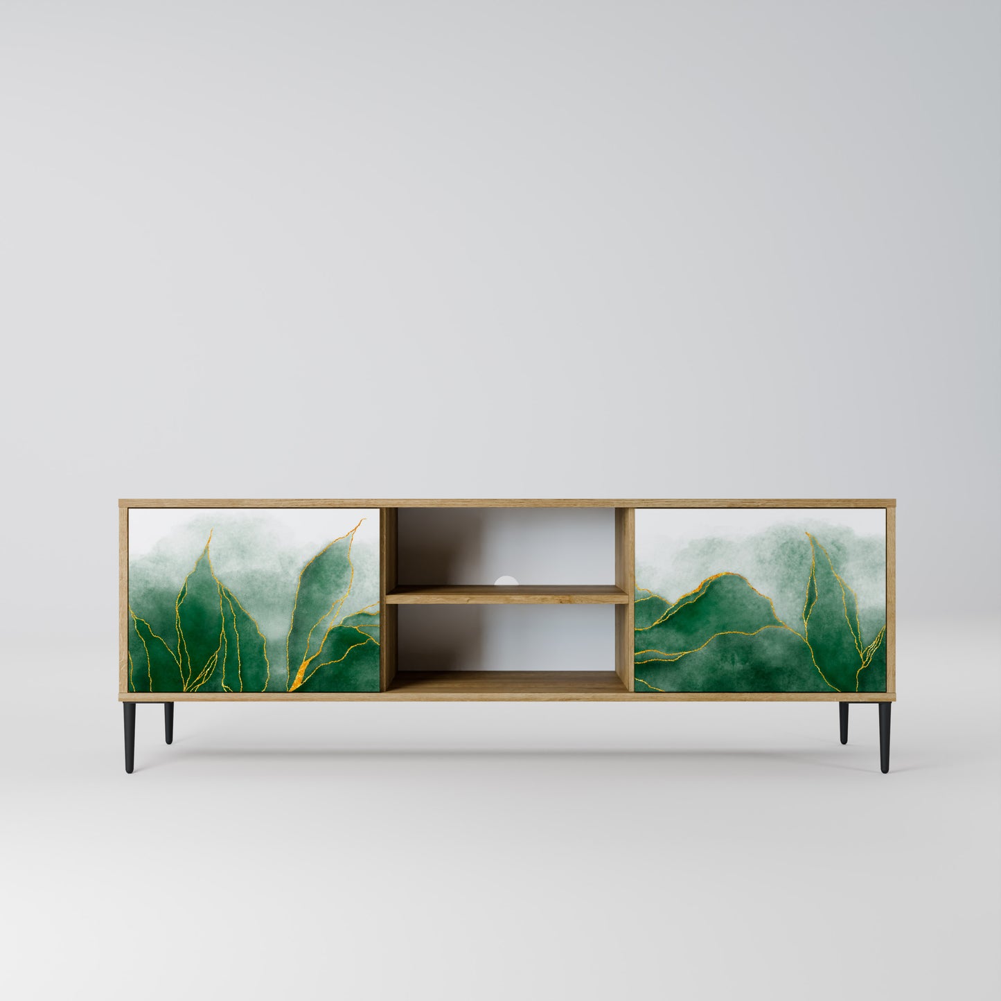 EXPENSIVE NATURE 2-Door TV Stand in Oak Effect