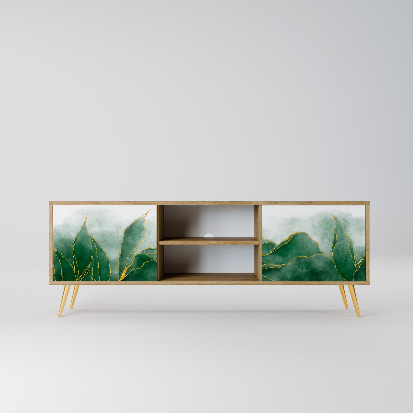 EXPENSIVE NATURE 2-Door TV Stand in Oak Effect