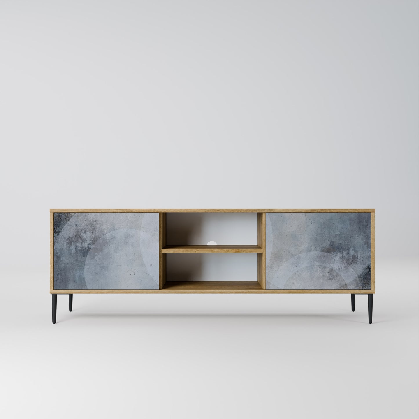 MUTED ARC 2-Door TV Stand in Oak Effect