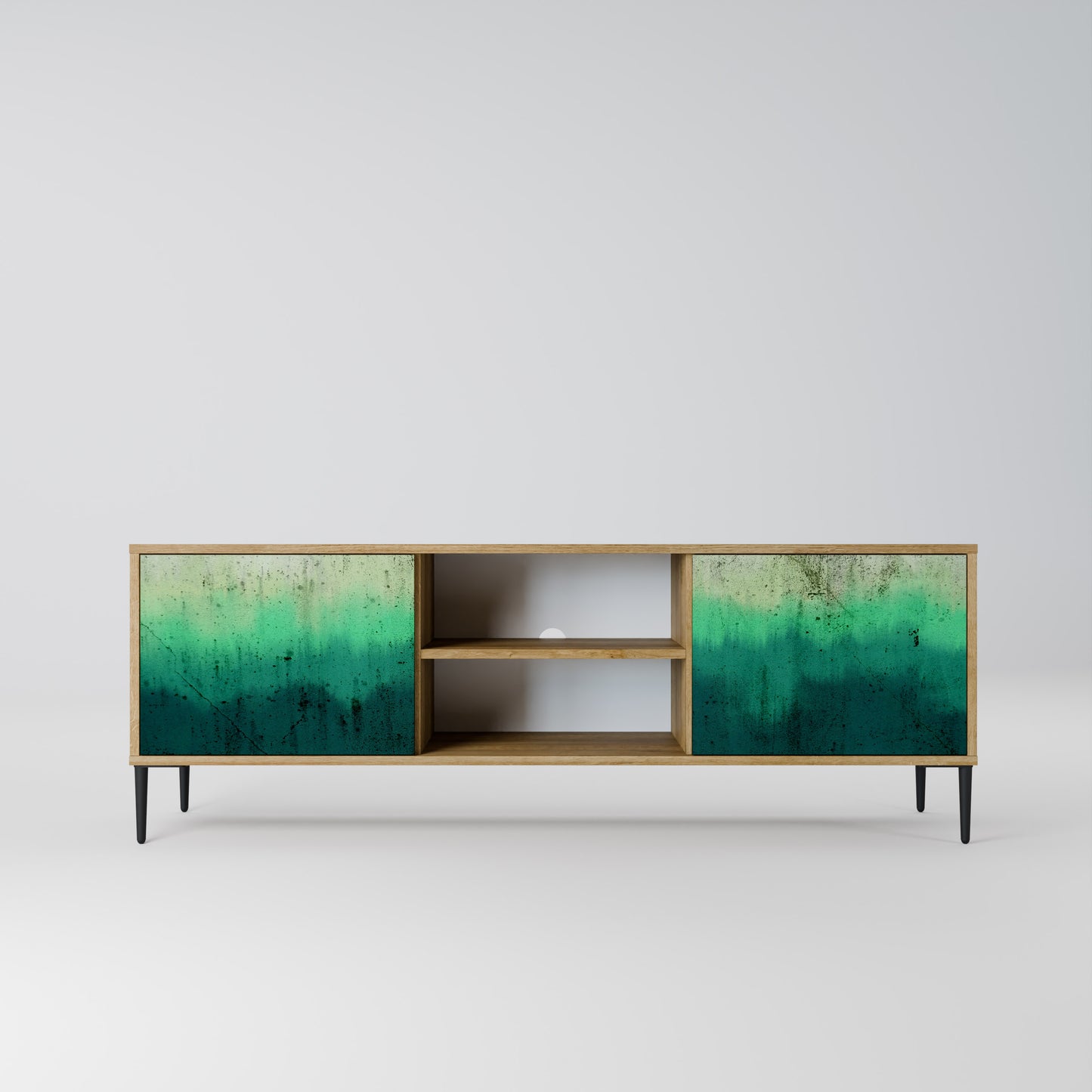 NORTHERN LIGHTS 2-Door TV Stand in Oak Effect