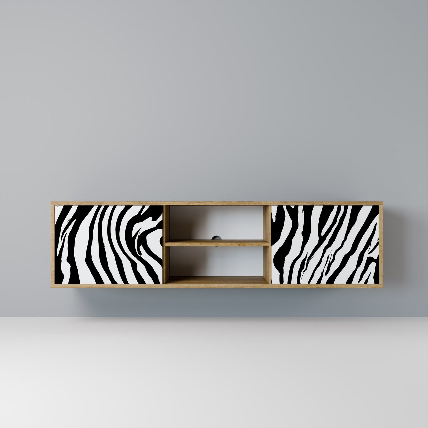 SPLENDID ZEBRA 2-Door TV Stand in Oak Effect