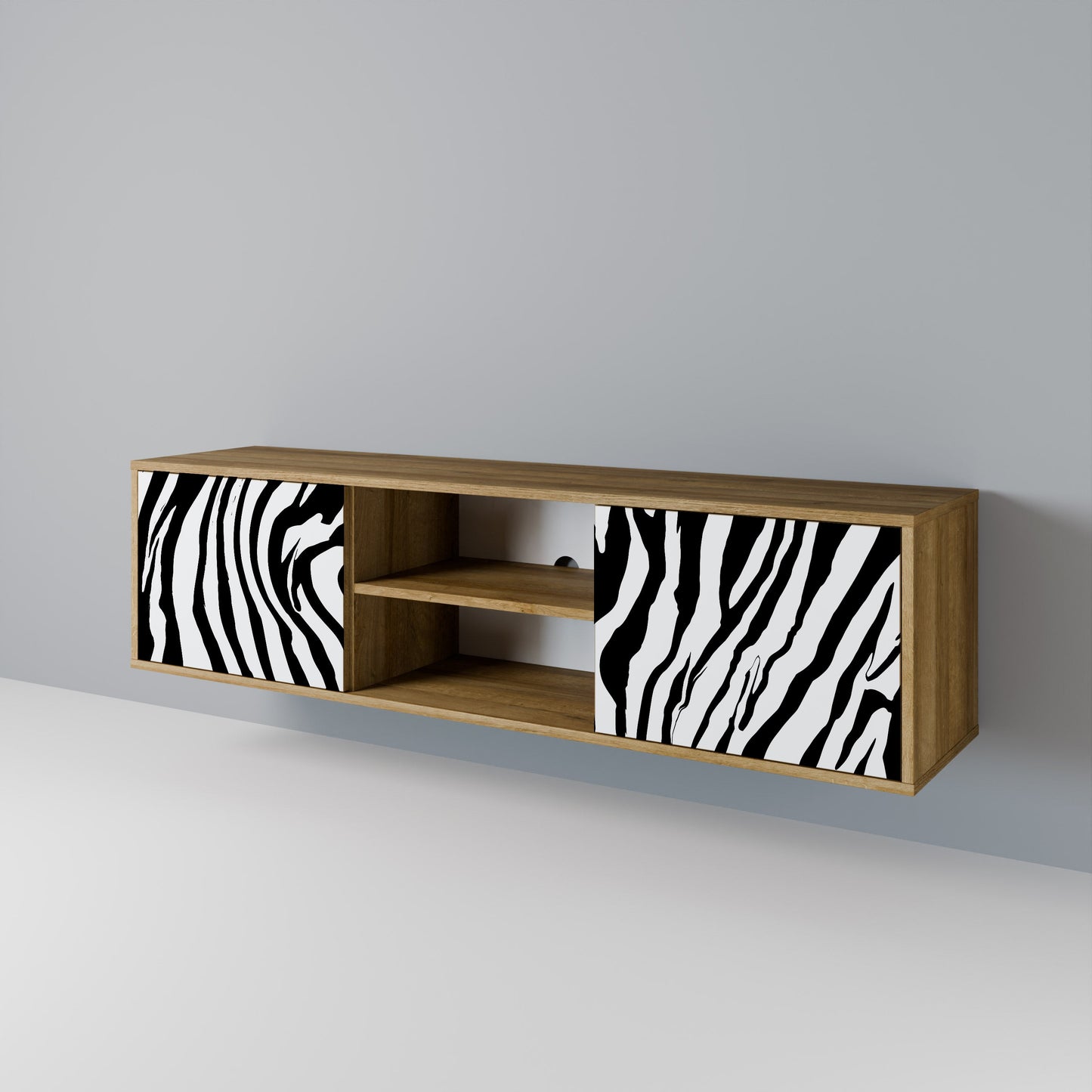 SPLENDID ZEBRA 2-Door TV Stand in Oak Effect