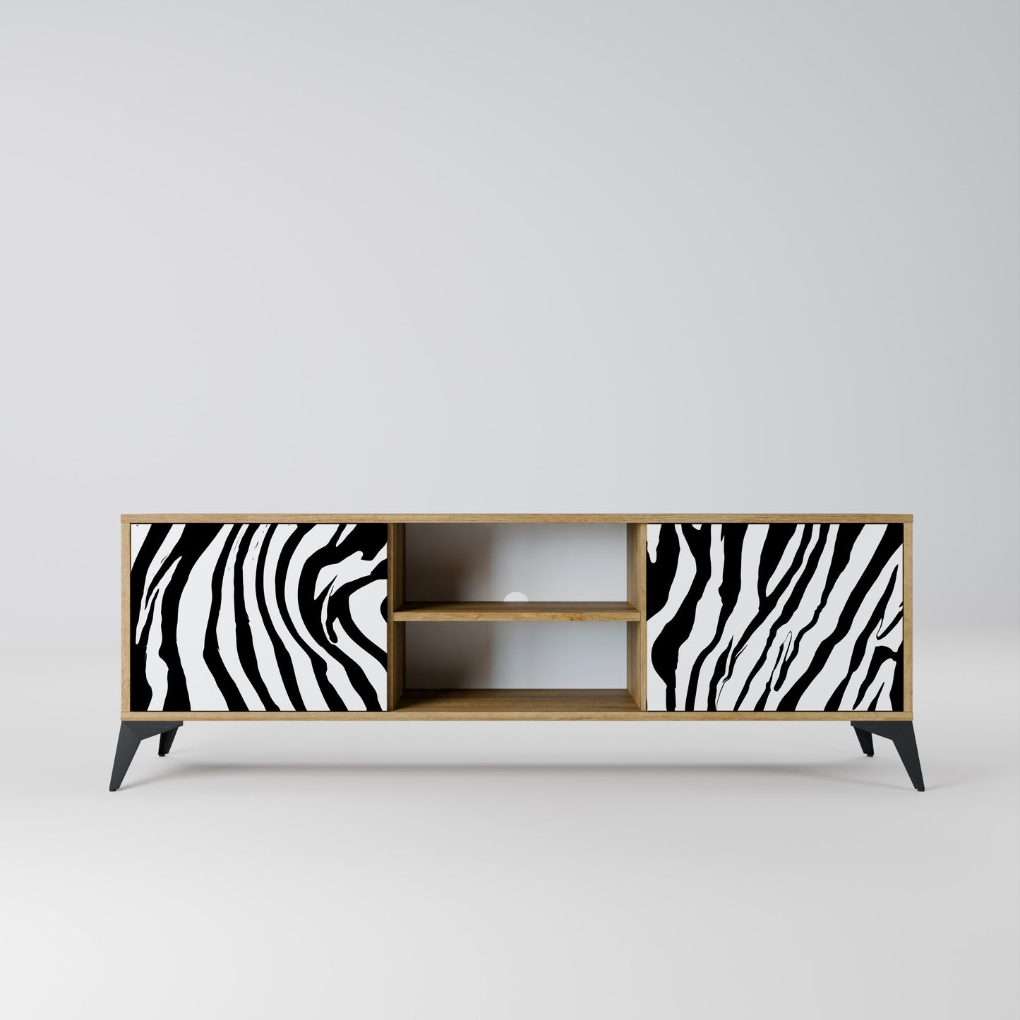SPLENDID ZEBRA 2-Door TV Stand in Oak Effect