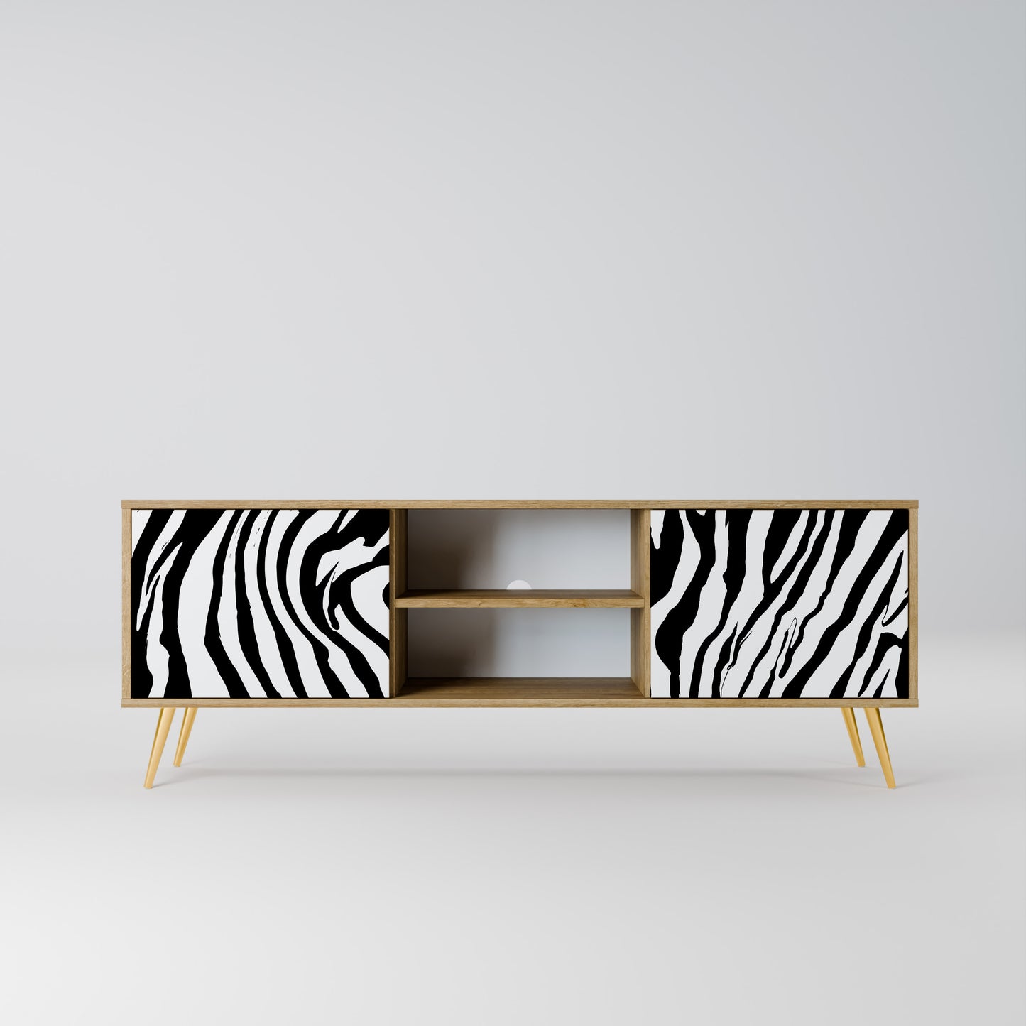 SPLENDID ZEBRA 2-Door TV Stand in Oak Effect