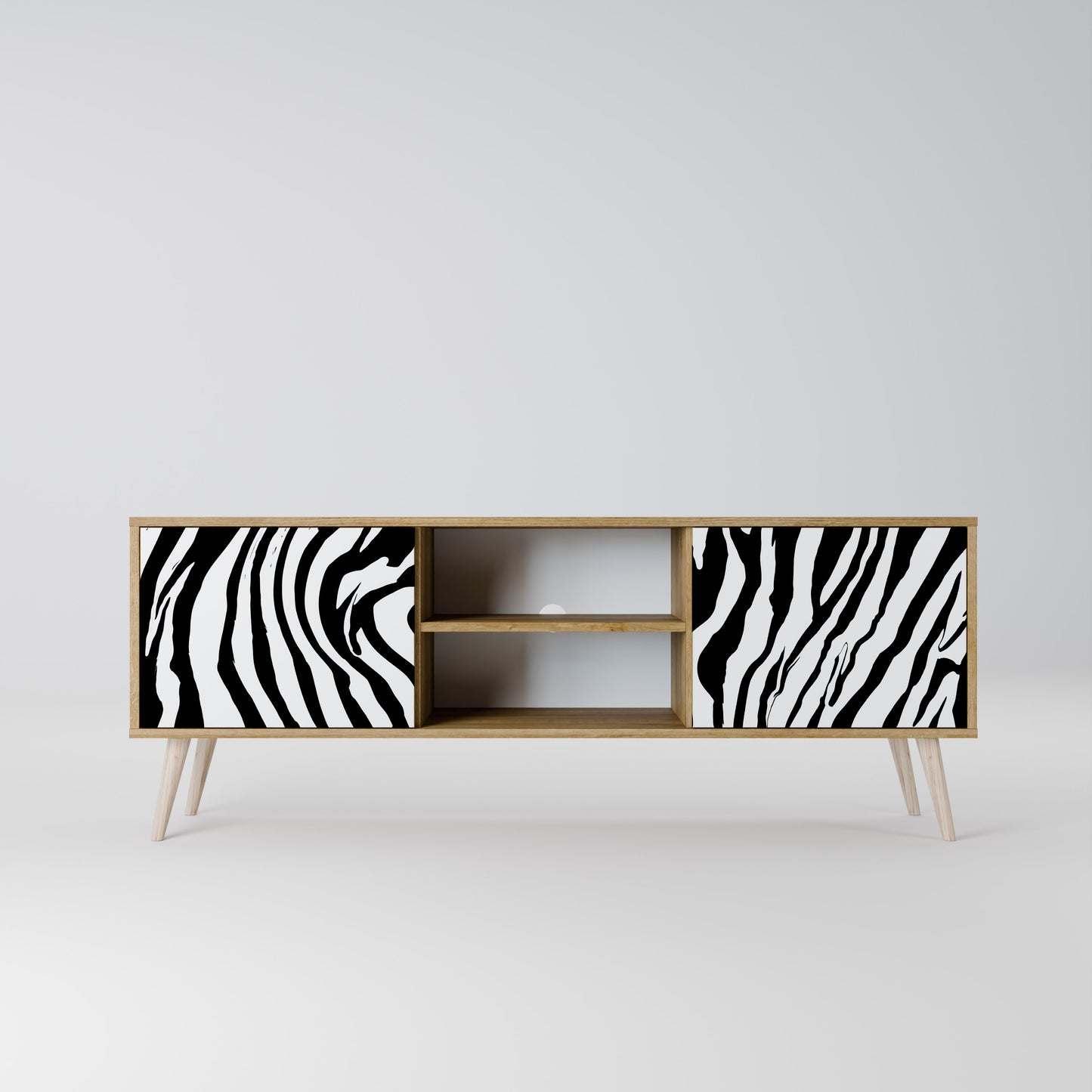 SPLENDID ZEBRA 2-Door TV Stand in Oak Effect
