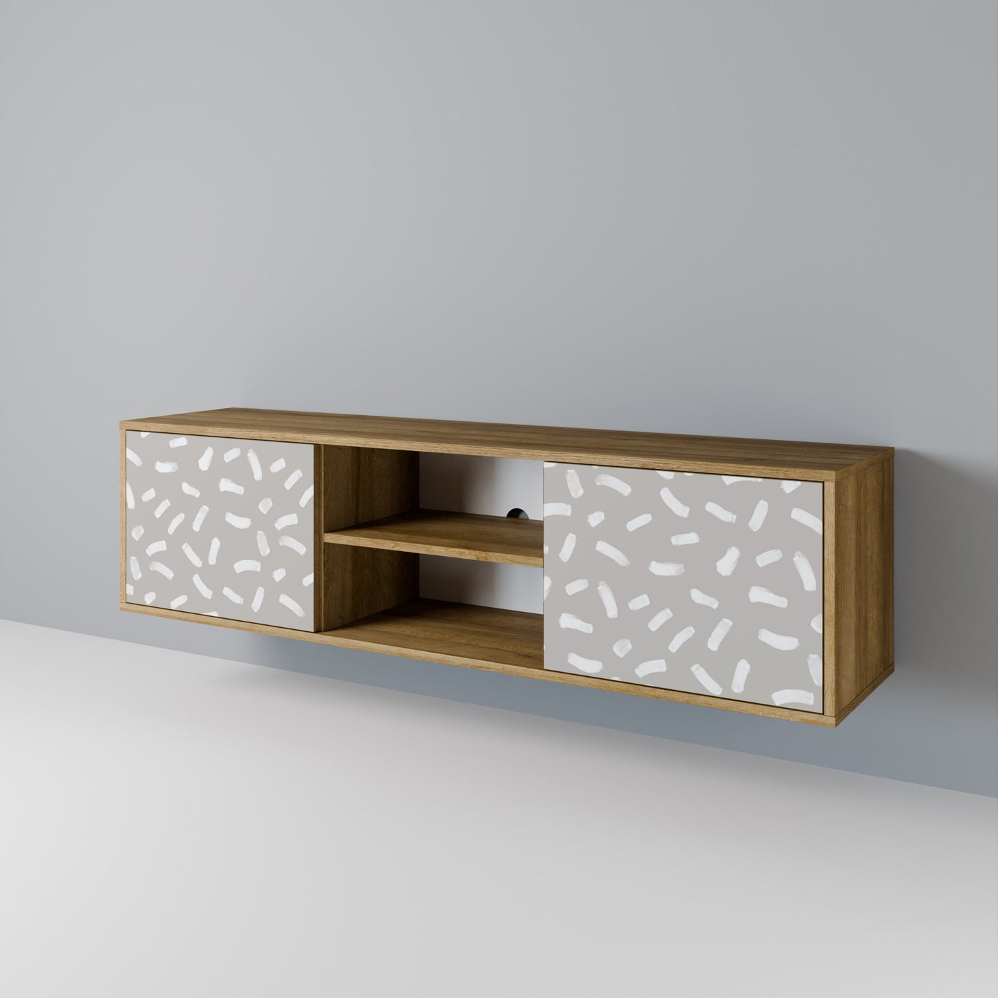 PASSING SECONDS 2-Door TV Stand in Oak Effect