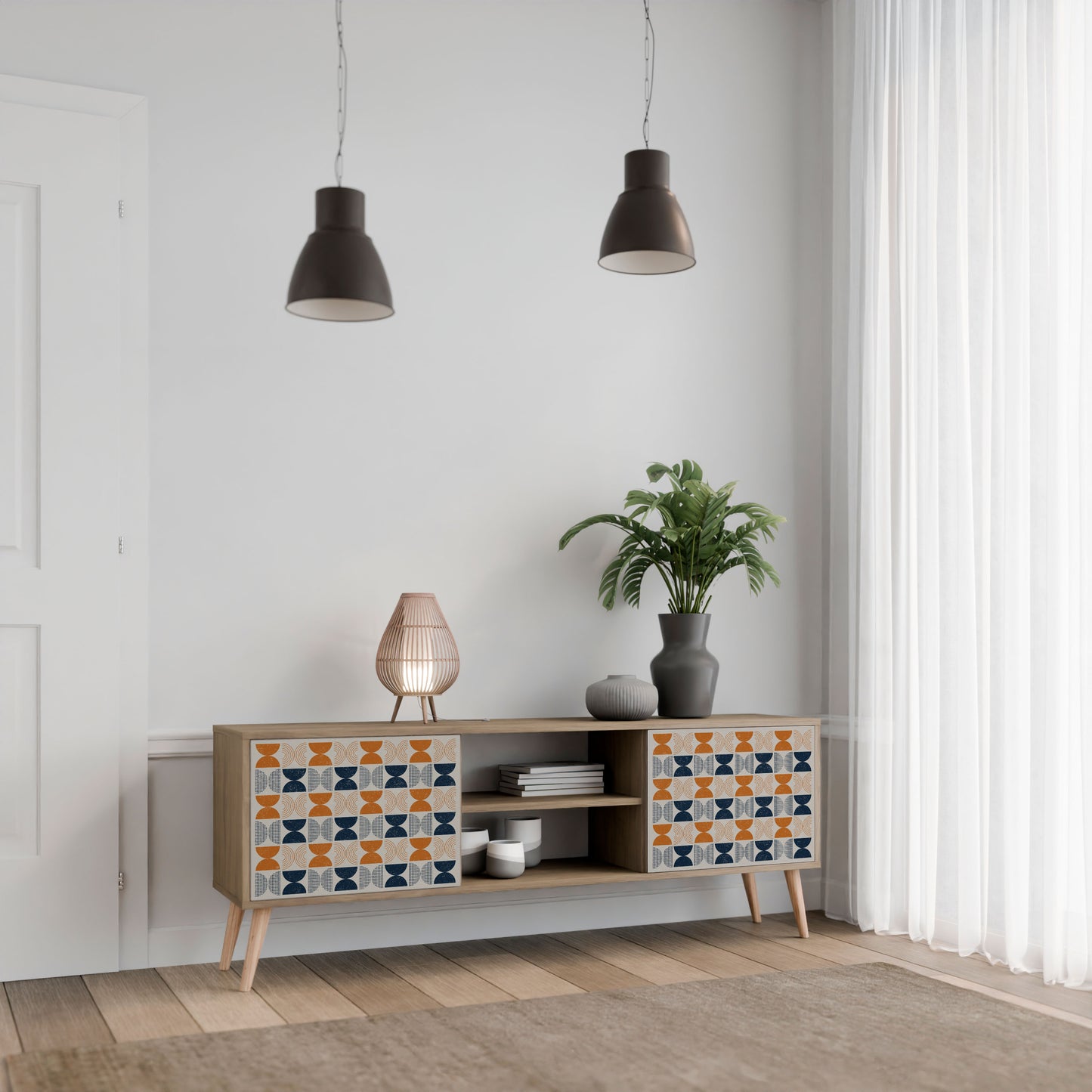 REFLECTION RANGE 2-Door TV Stand in Oak Effect