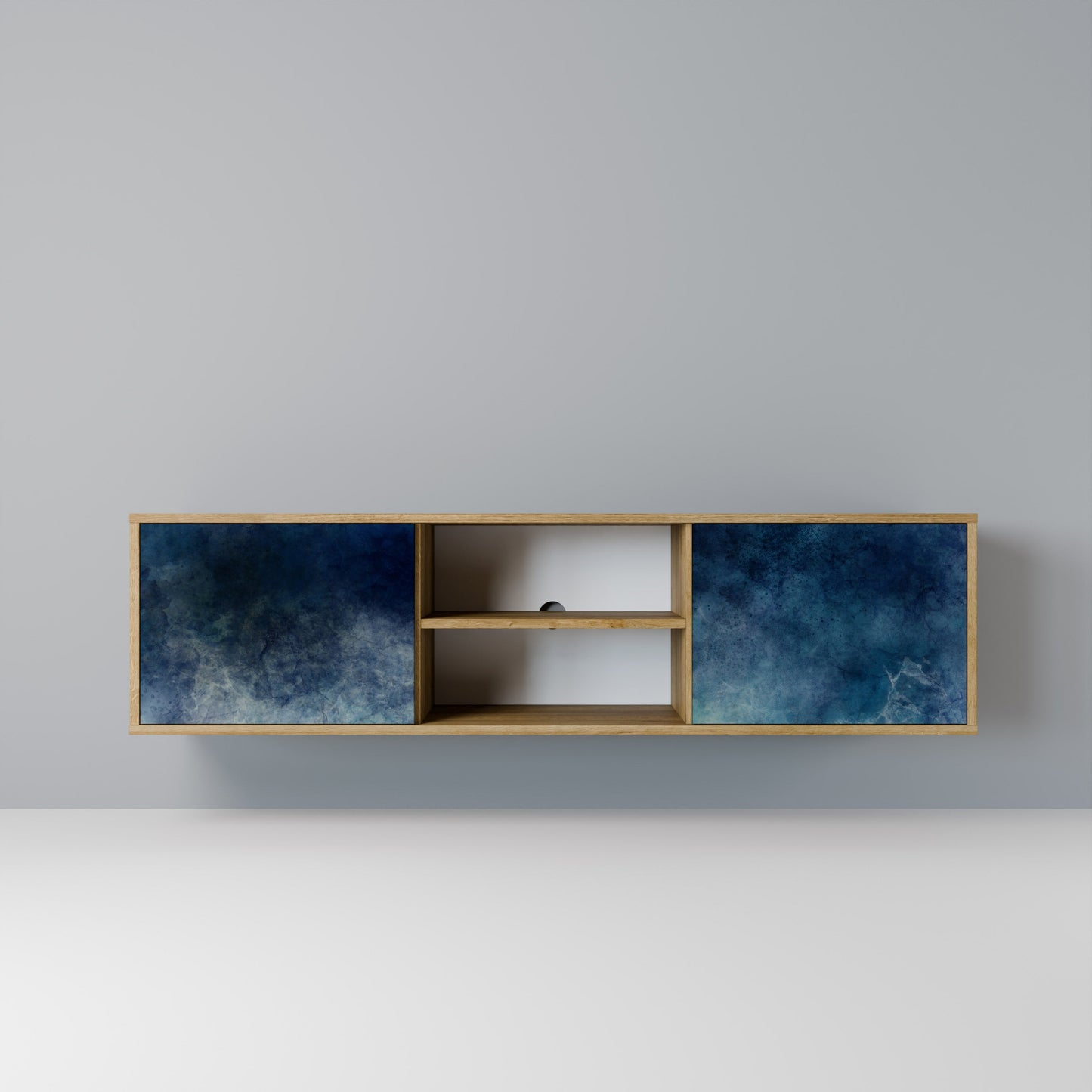CELESTIAL FALL 2-Door TV Stand in Oak Effect