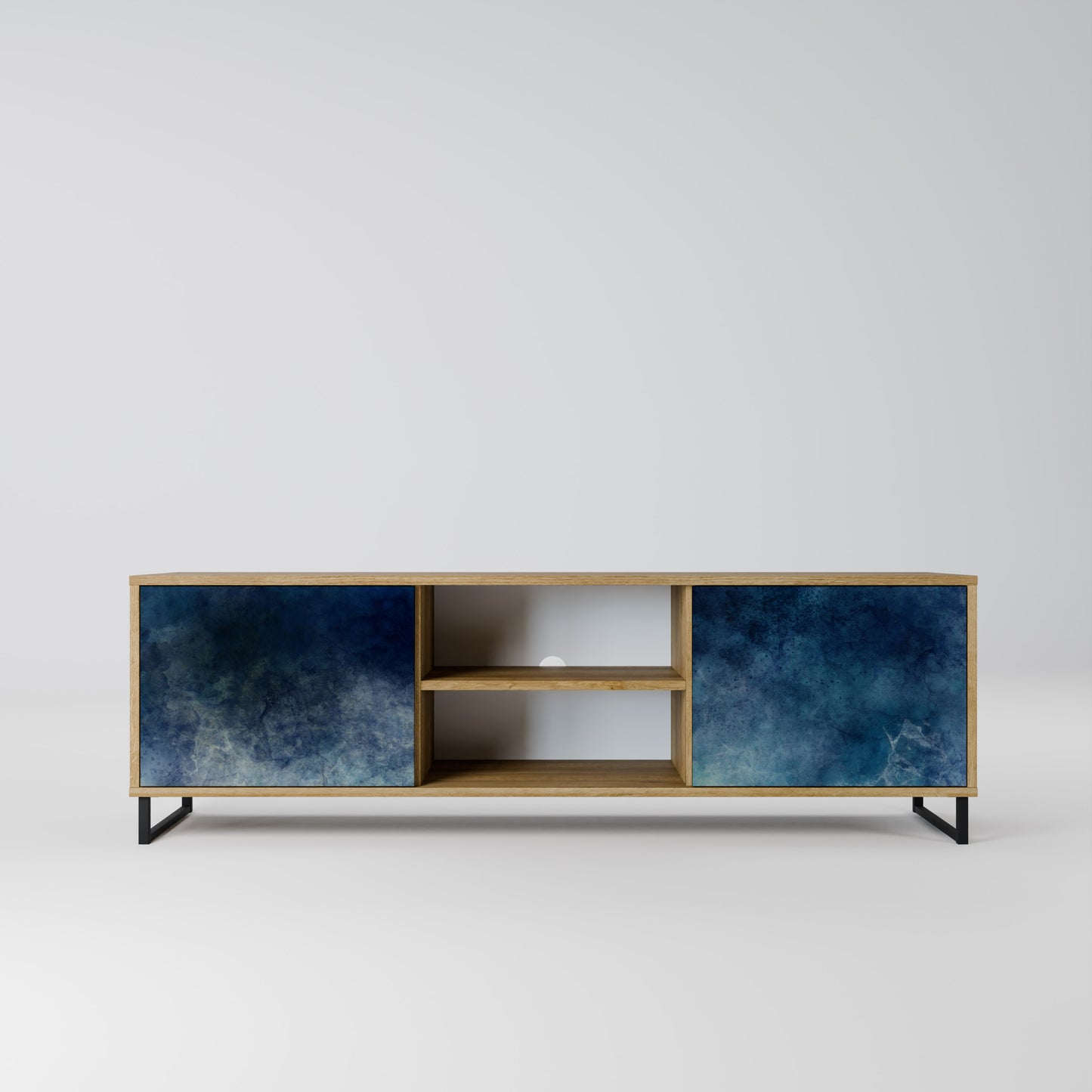 CELESTIAL FALL 2-Door TV Stand in Oak Effect