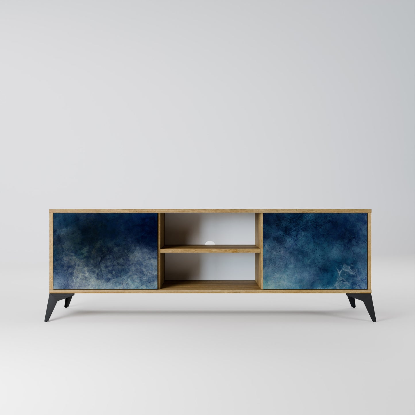 CELESTIAL FALL 2-Door TV Stand in Oak Effect