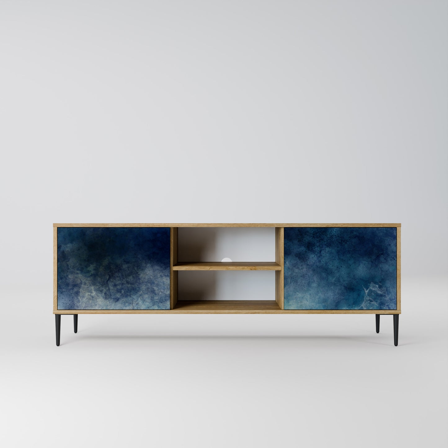 CELESTIAL FALL 2-Door TV Stand in Oak Effect