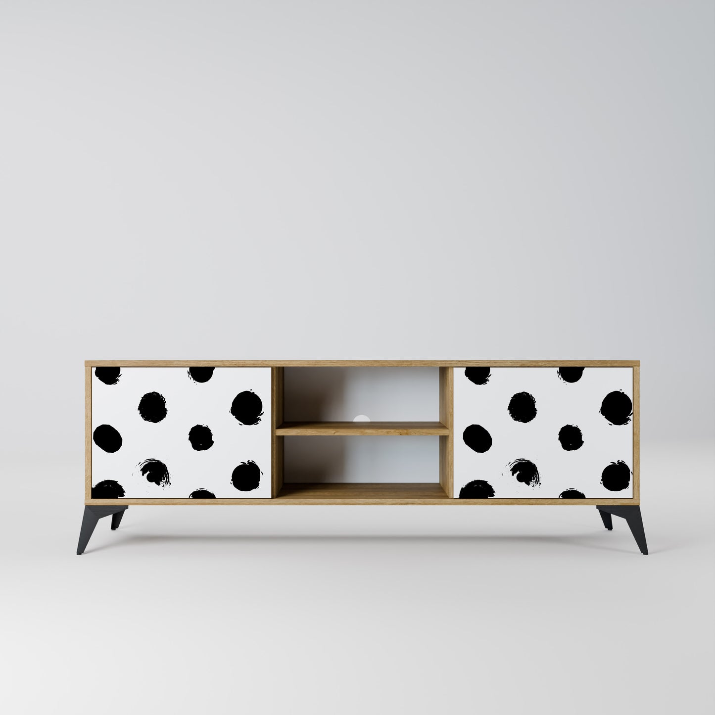 SLIPPING MINUTES 2-Door TV Stand in Oak Effect