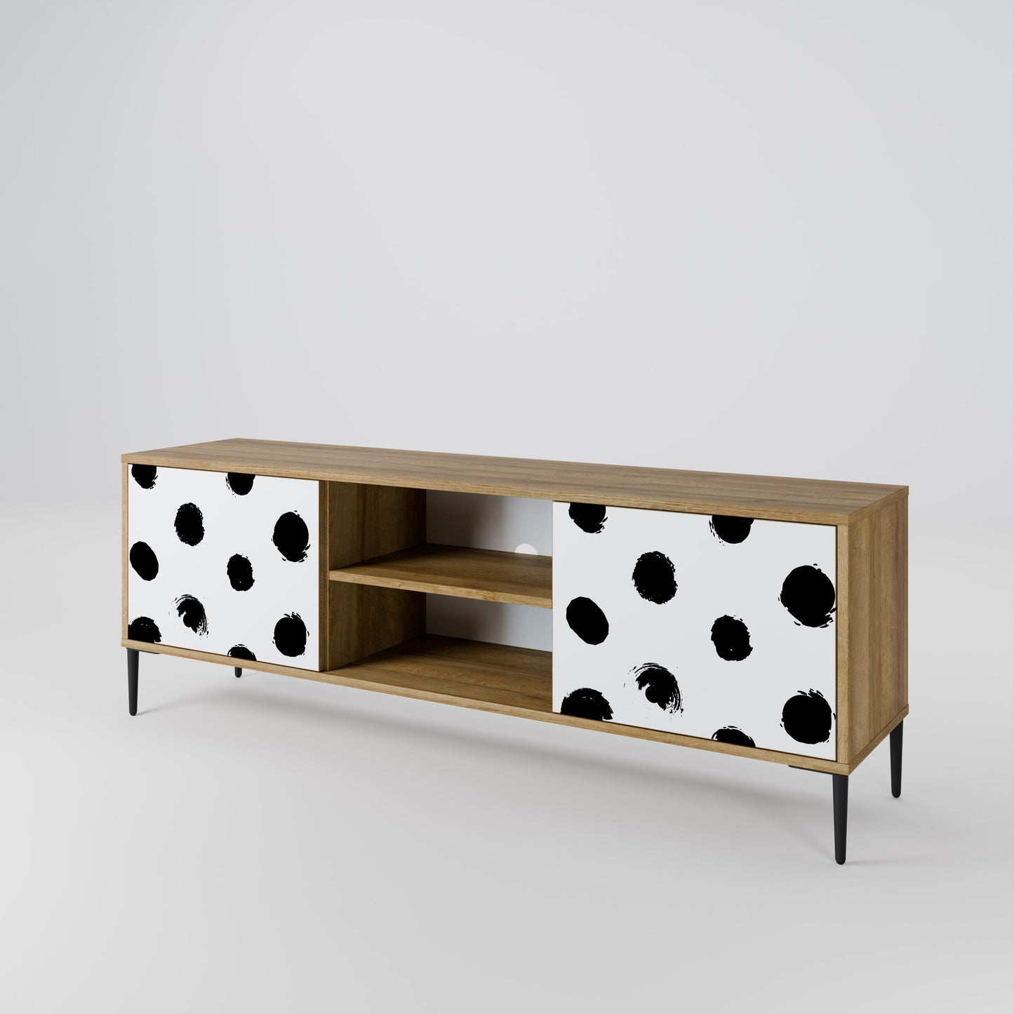 SLIPPING MINUTES 2-Door TV Stand in Oak Effect