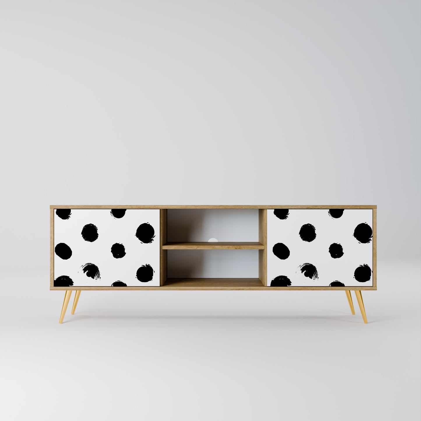 SLIPPING MINUTES 2-Door TV Stand in Oak Effect