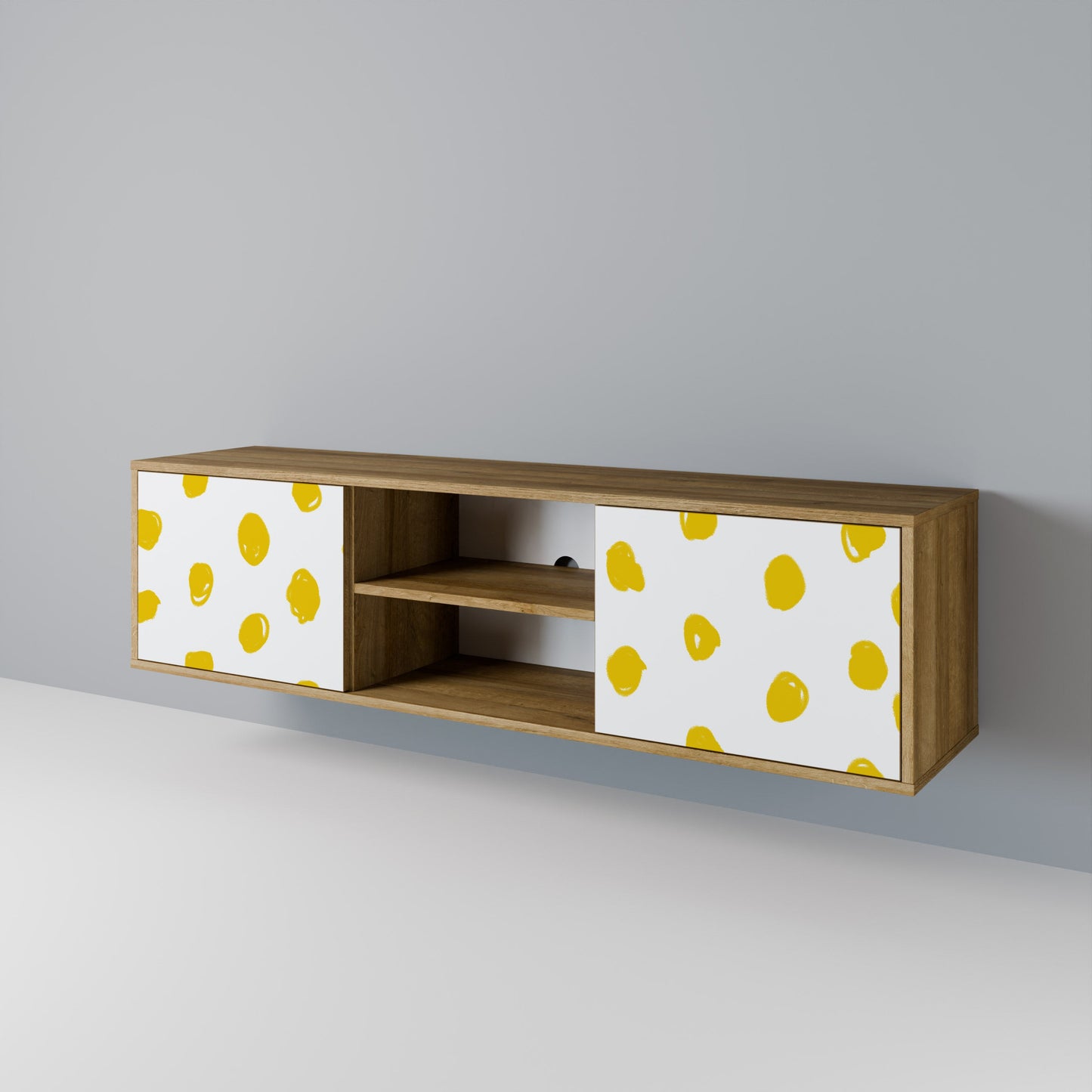 RADIANT REVERIE 2-Door TV Stand in Oak Effect