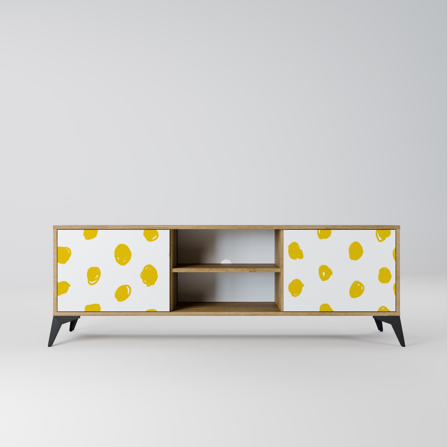 RADIANT REVERIE 2-Door TV Stand in Oak Effect