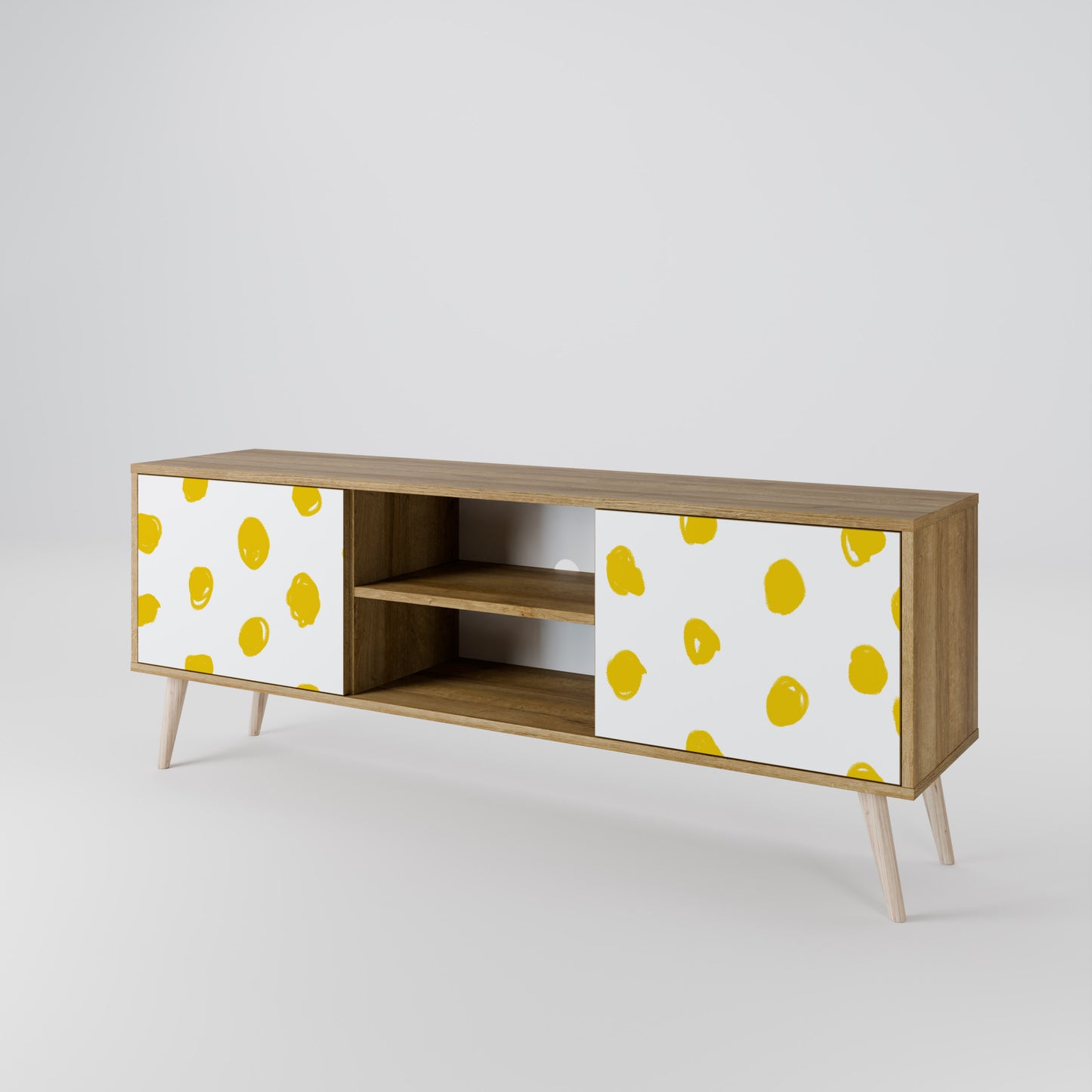 RADIANT REVERIE 2-Door TV Stand in Oak Effect