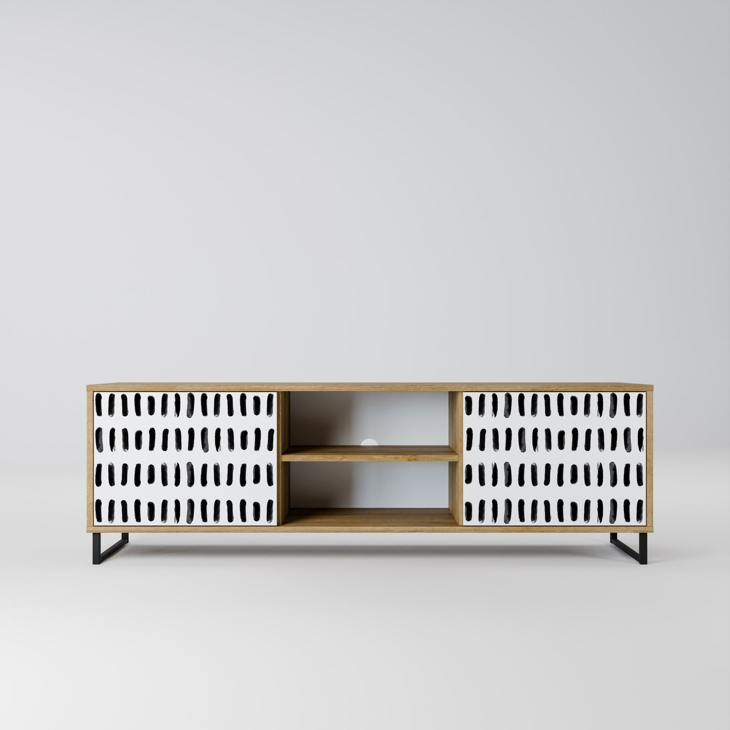 NIGHTY MELODIES 2-Door TV Stand in Oak Effect