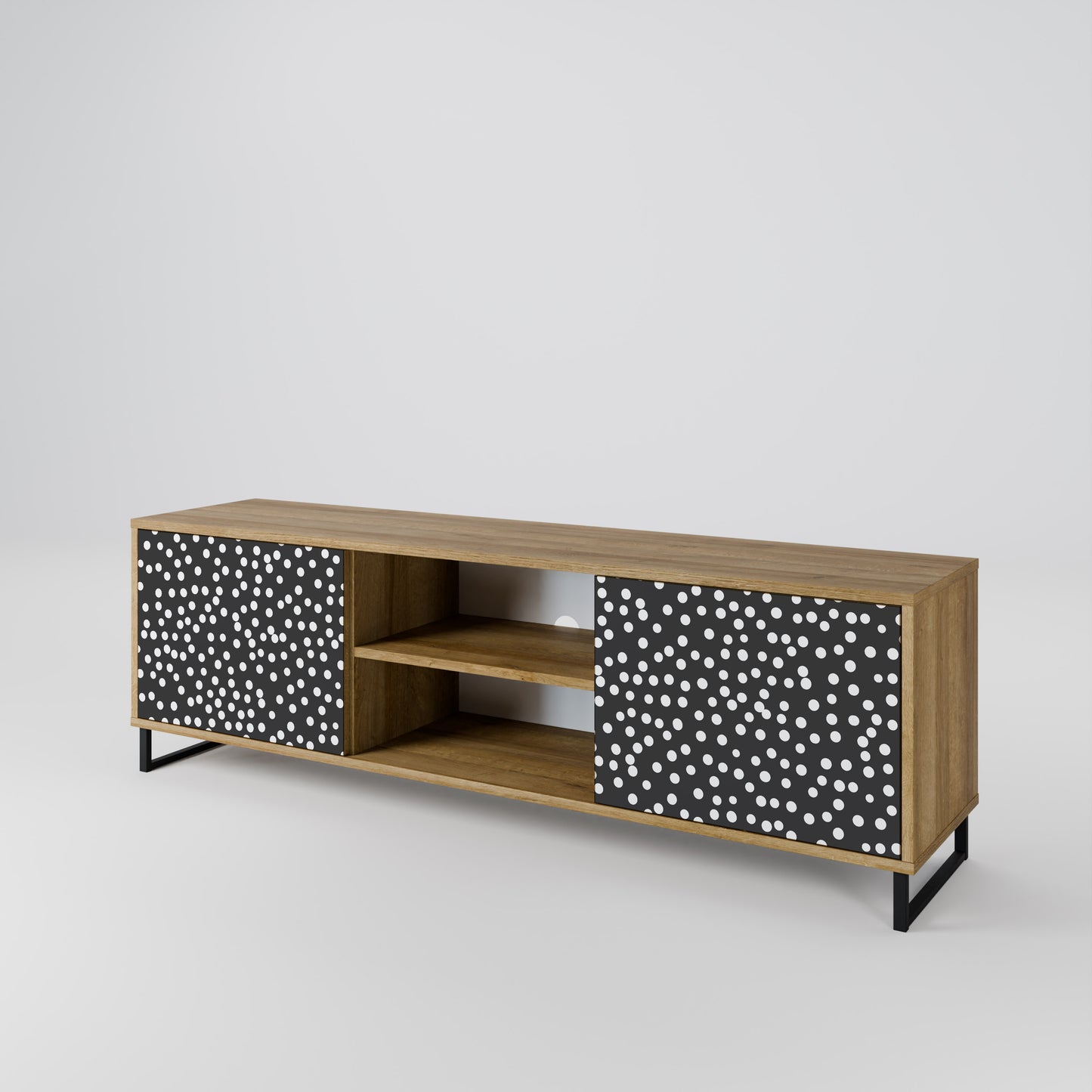 BLINDING LIGHTS 2-Door TV Stand in Oak Effect