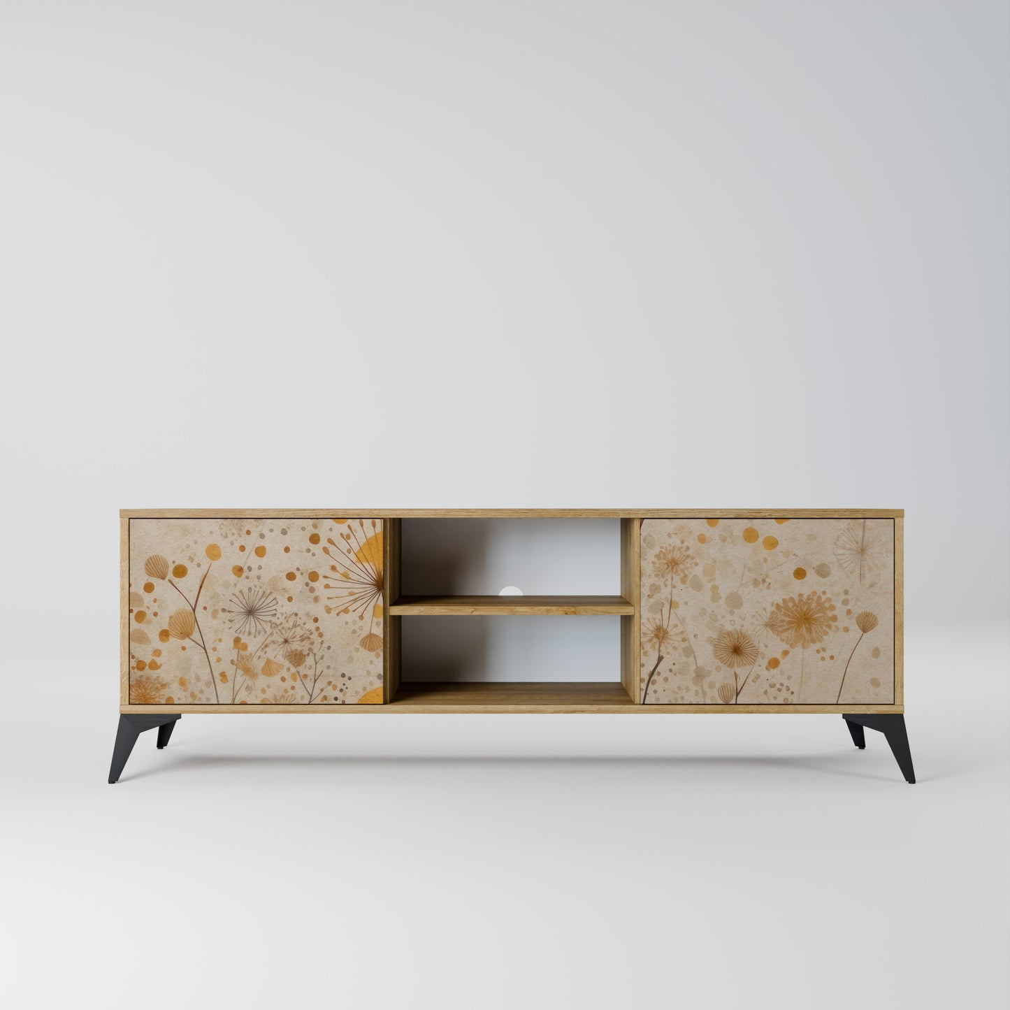 MORNING GLADE 2-Door TV Stand in Oak Effect
