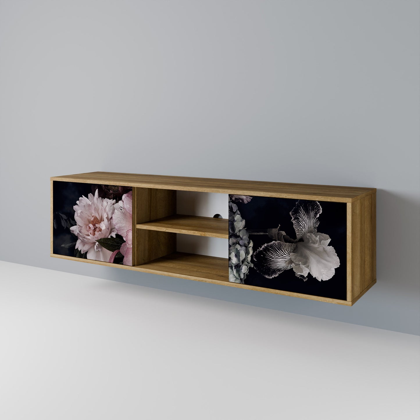 PURE BLOSSOM 2-Door TV Stand in Oak Effect