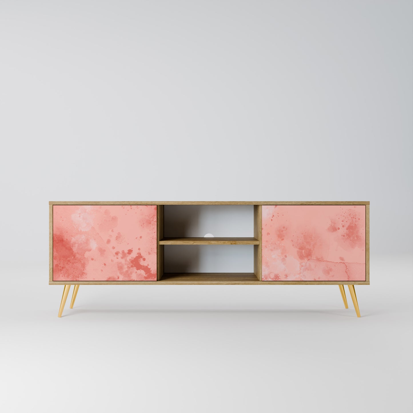 CRANE DANCE 2-Door TV Stand in Oak Effect