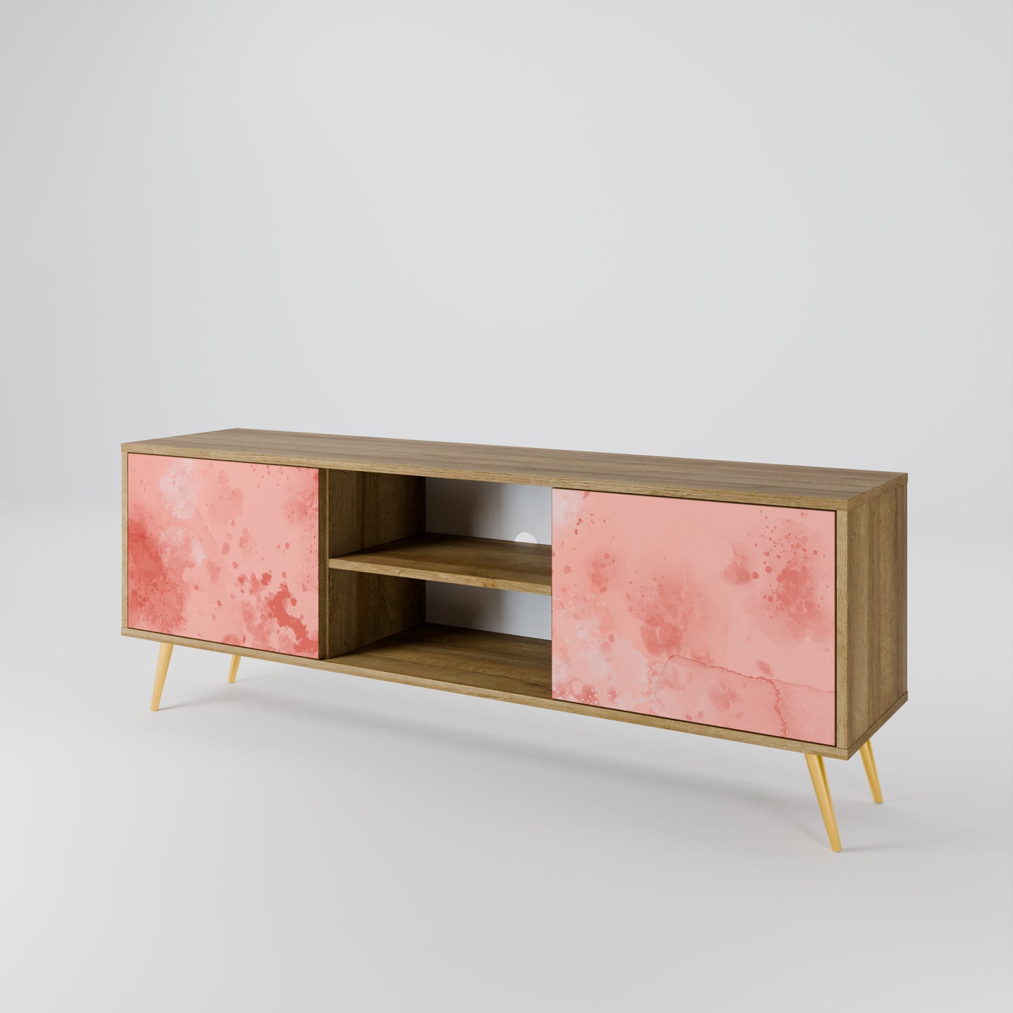 CRANE DANCE 2-Door TV Stand in Oak Effect