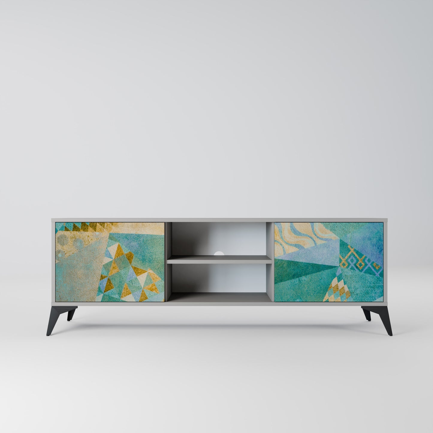 SPECTRUM SPLENDOR 2-dörrars TV-bänk i grå finish