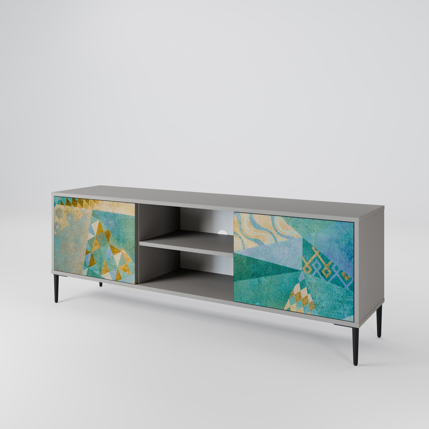 SPECTRUM SPLENDOR 2-dörrars TV-bänk i grå finish
