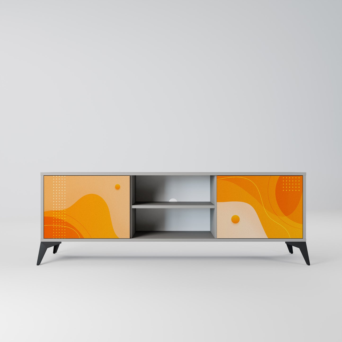 ORANGE ARrangemang 2-dörrars TV-bänk i grå finish