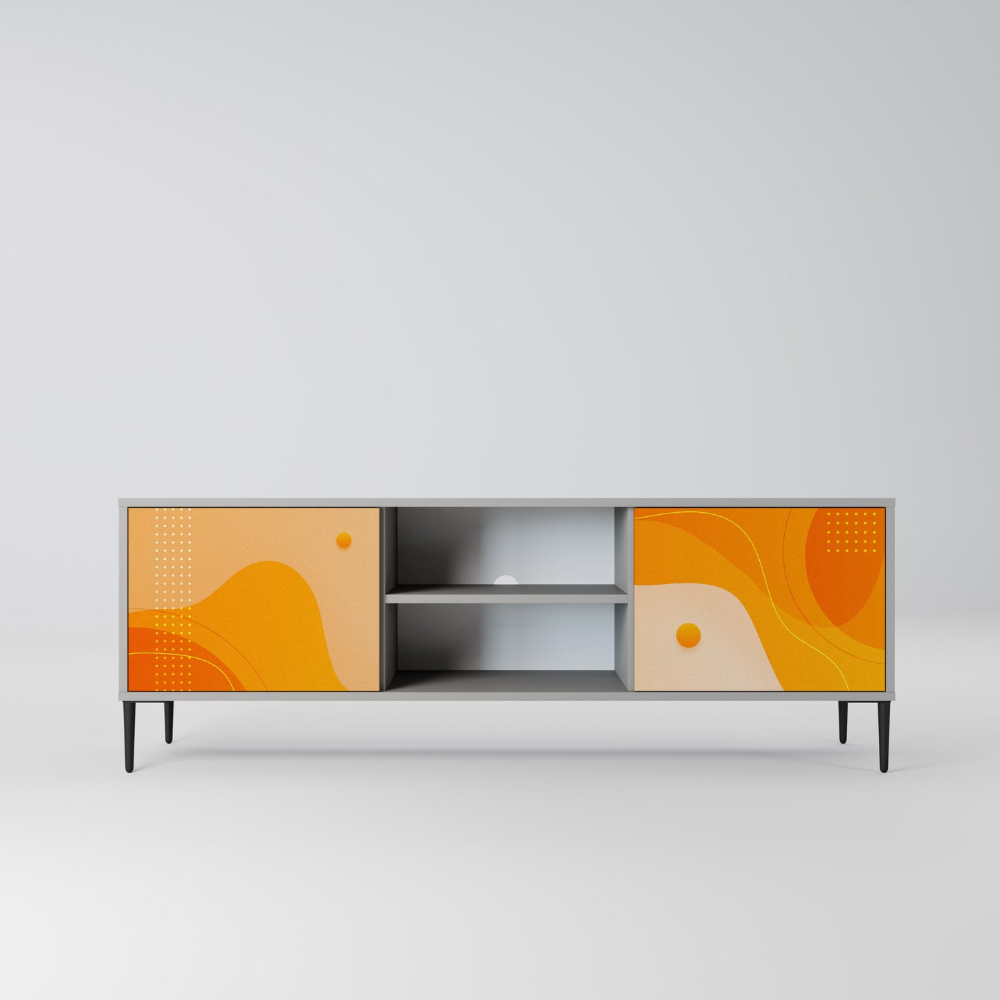 ORANGE ARrangemang 2-dörrars TV-bänk i grå finish