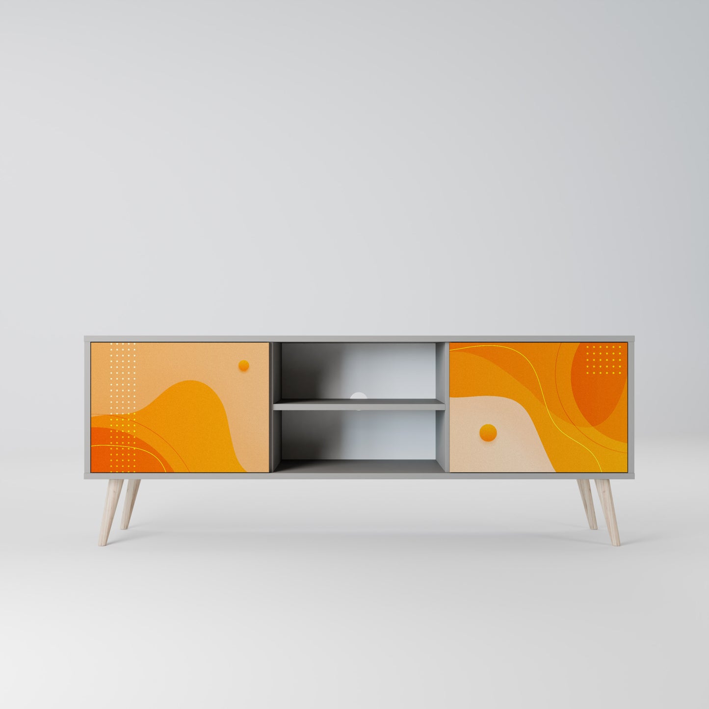 ORANGE ARrangemang 2-dörrars TV-bänk i grå finish