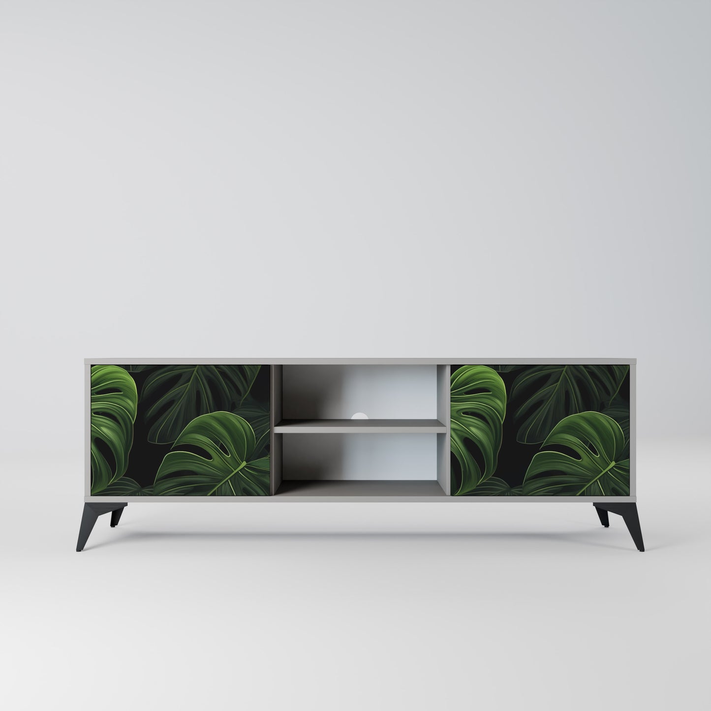 INFINITE MONSTERA 2-dörrars TV-bänk i grå finish