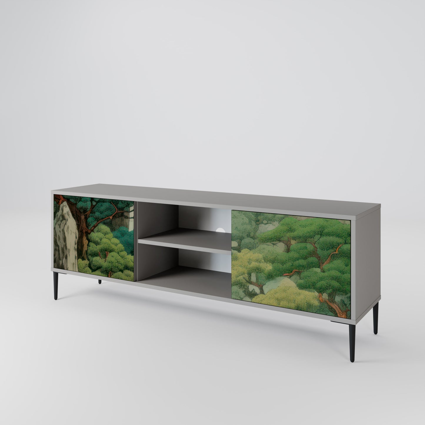 VERDURE ABYSS 2-dörrars TV-bänk i grå finish