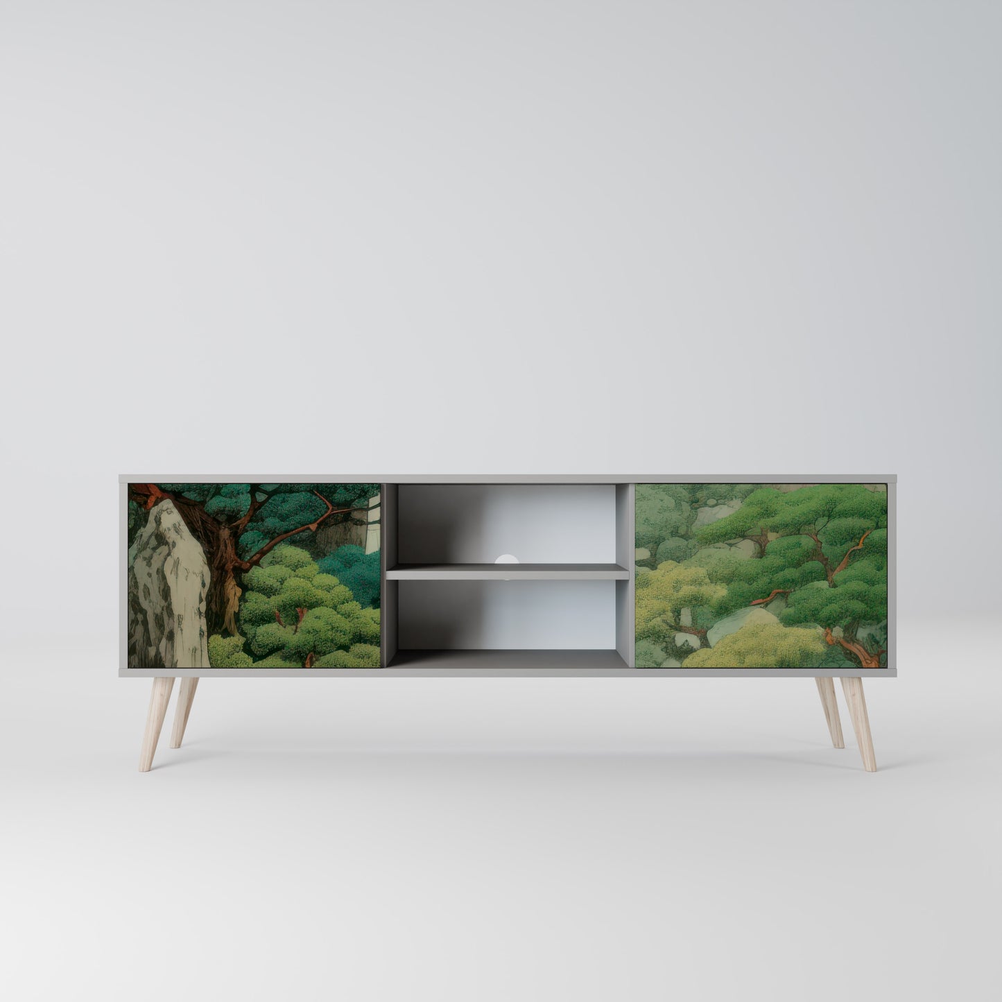 VERDURE ABYSS 2-dörrars TV-bänk i grå finish