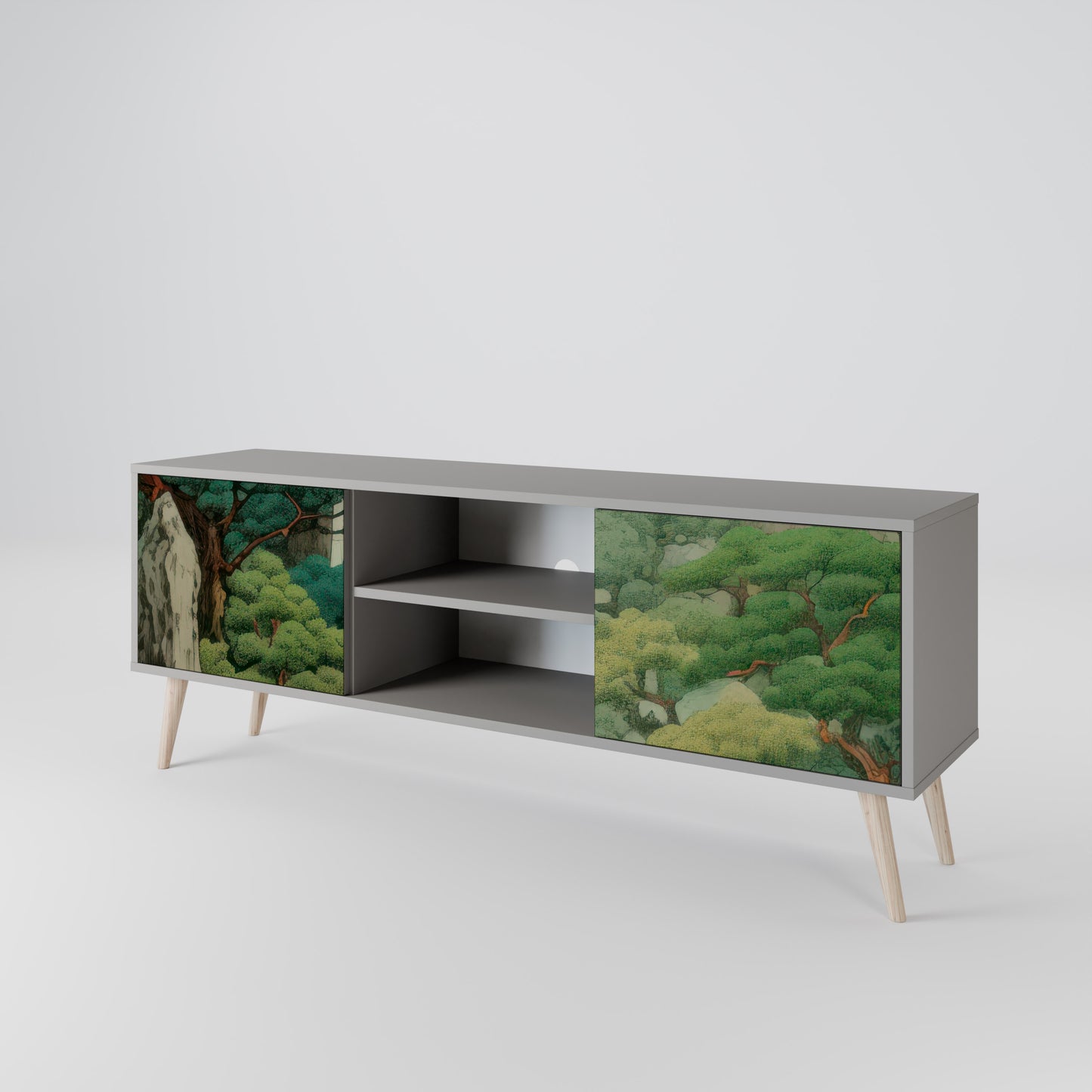 VERDURE ABYSS 2-dörrars TV-bänk i grå finish