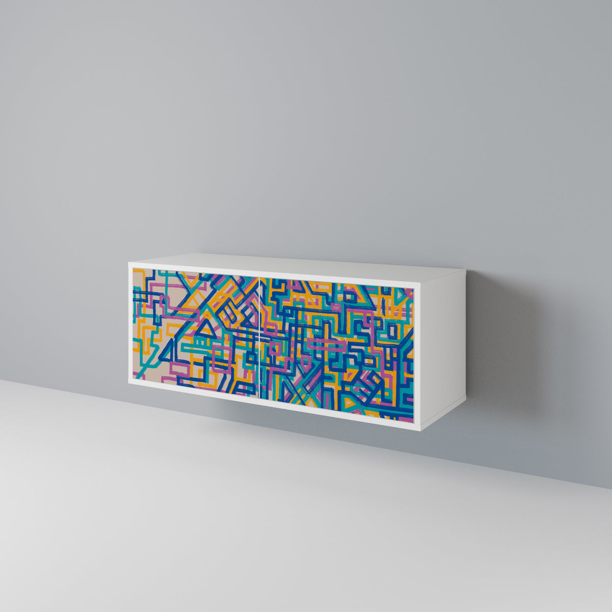 MEMORIES MAP Kompakt TV-bänk med 2 dörrar