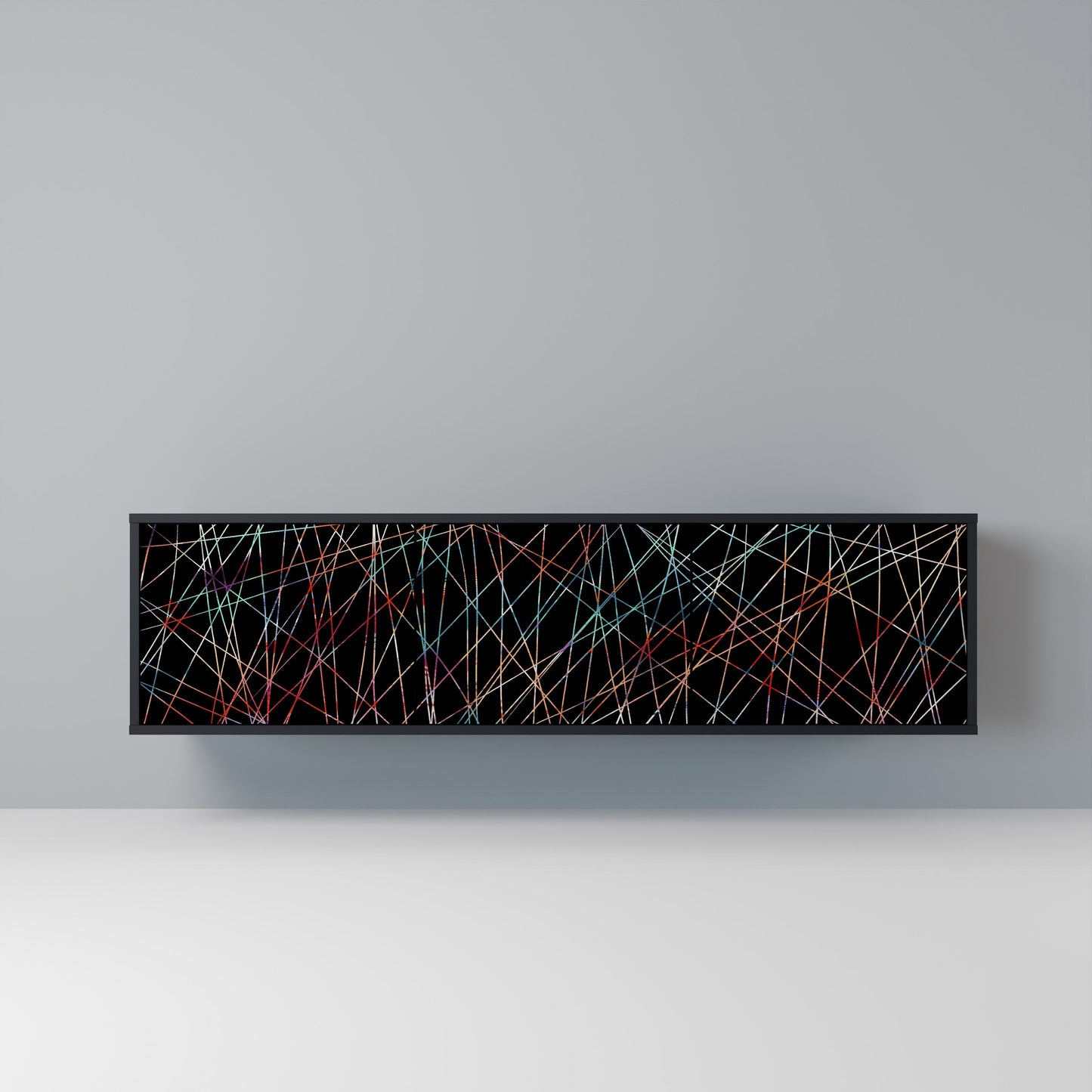 LUMINOUS SNARE 3-dörrars TV-bänk i svart finish