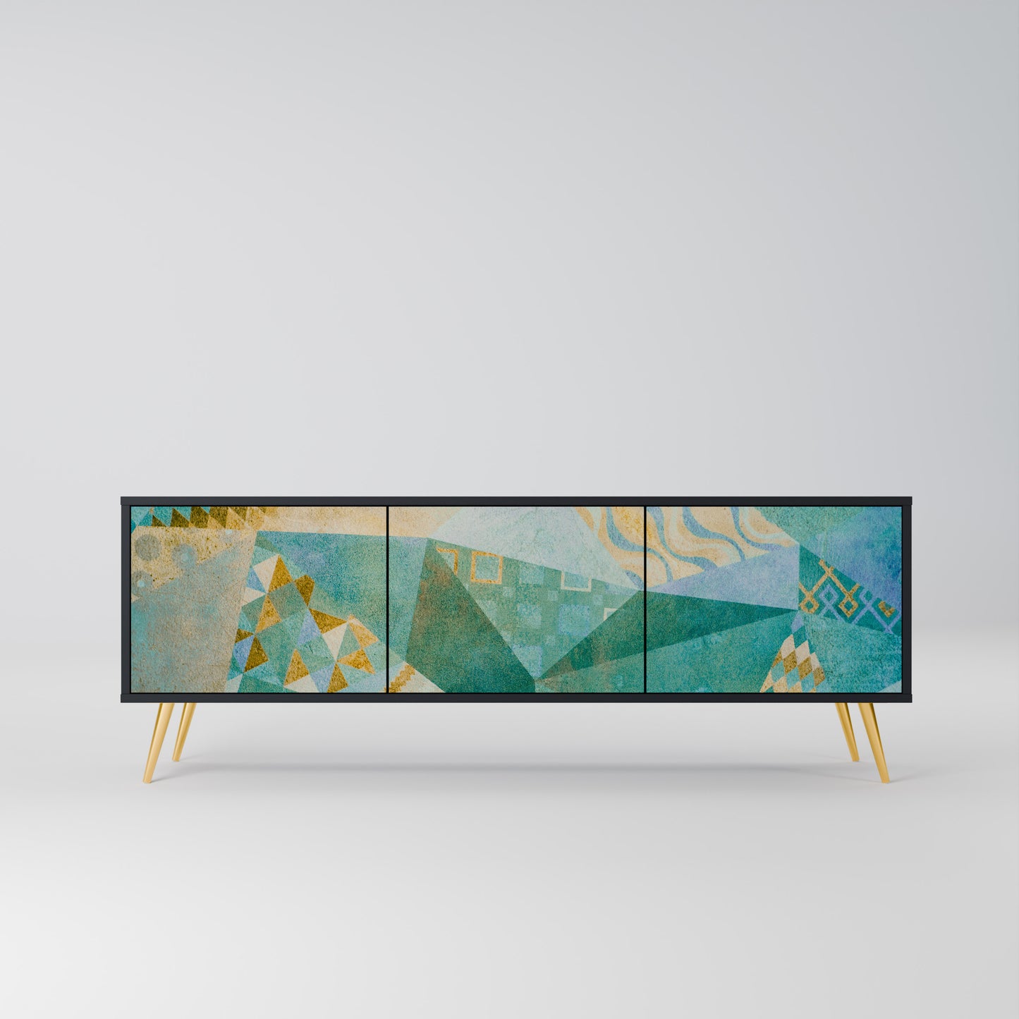 SPECTRUM SPLENDOR 3-dörrars TV-bänk i svart finish