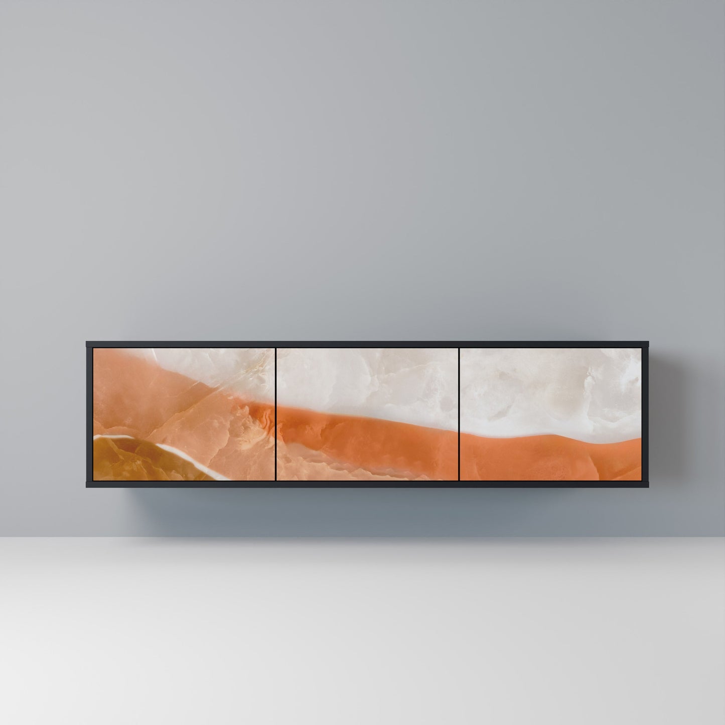 SANDHILLS SPLENDOR 3-dörrars TV-bänk i svart finish