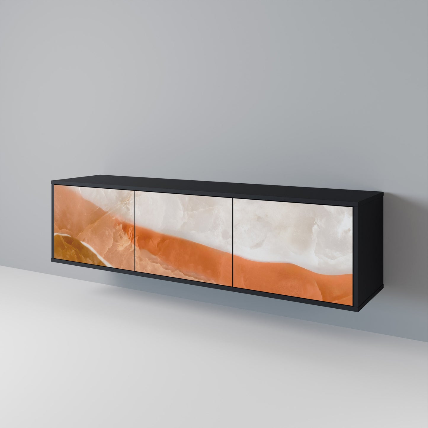 SANDHILLS SPLENDOR 3-dörrars TV-bänk i svart finish