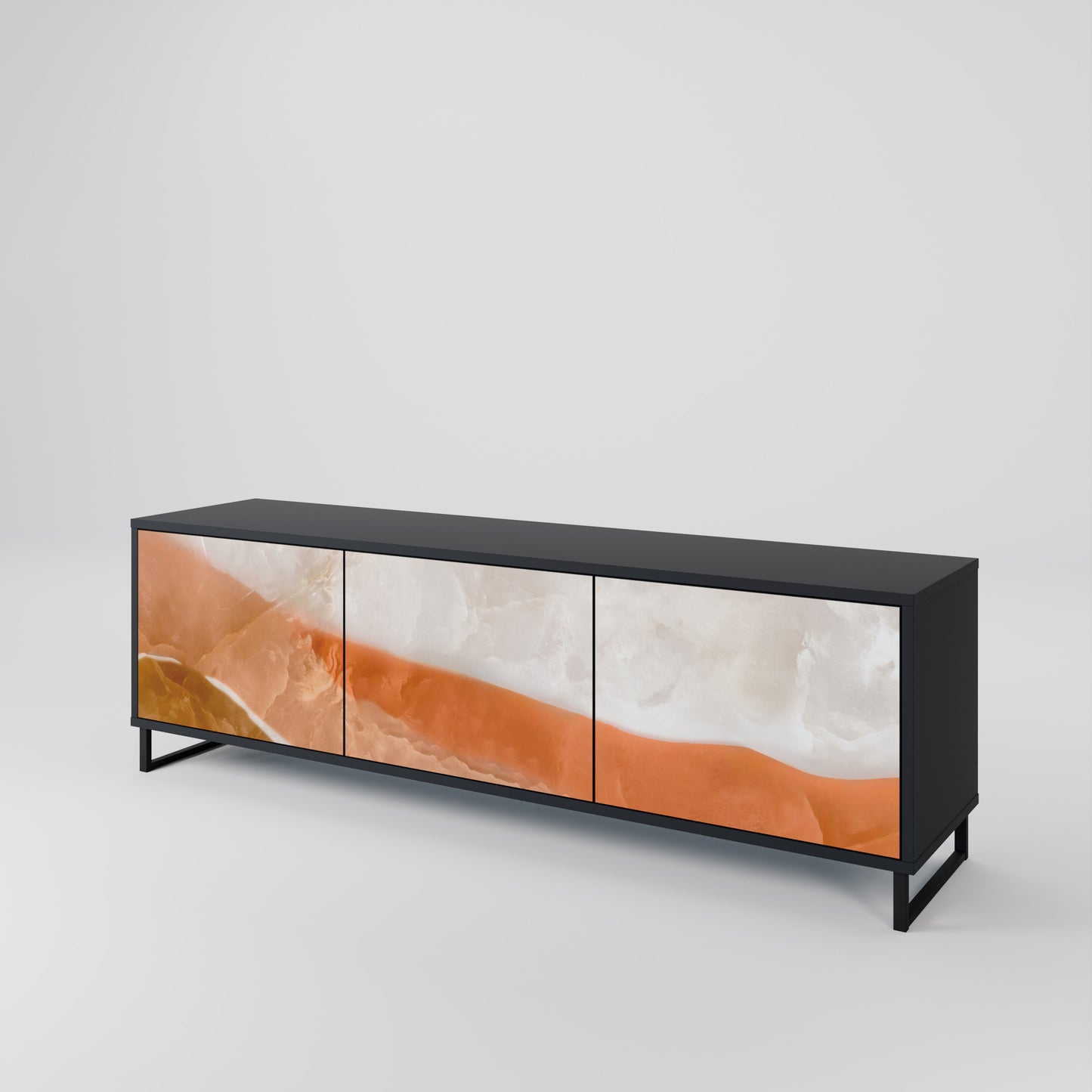 SANDHILLS SPLENDOR 3-dörrars TV-bänk i svart finish