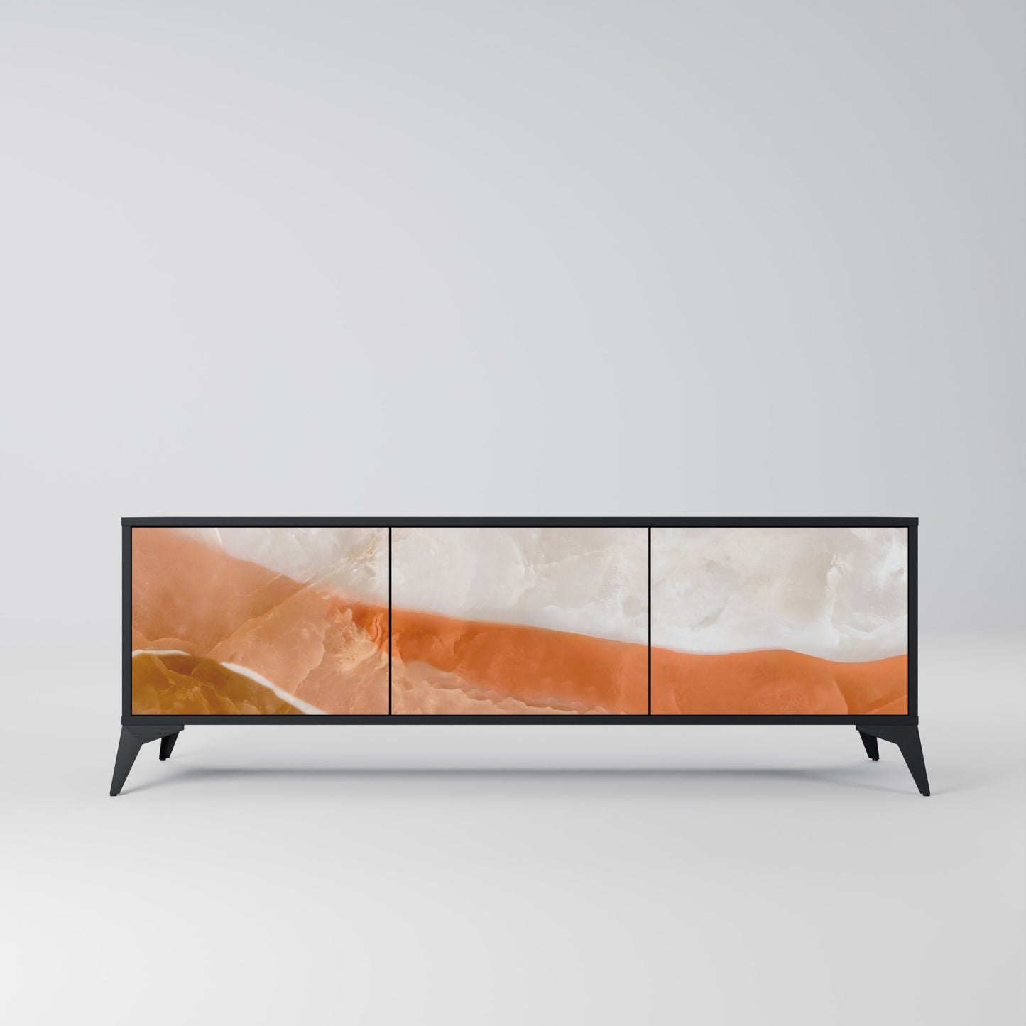 SANDHILLS SPLENDOR 3-dörrars TV-bänk i svart finish
