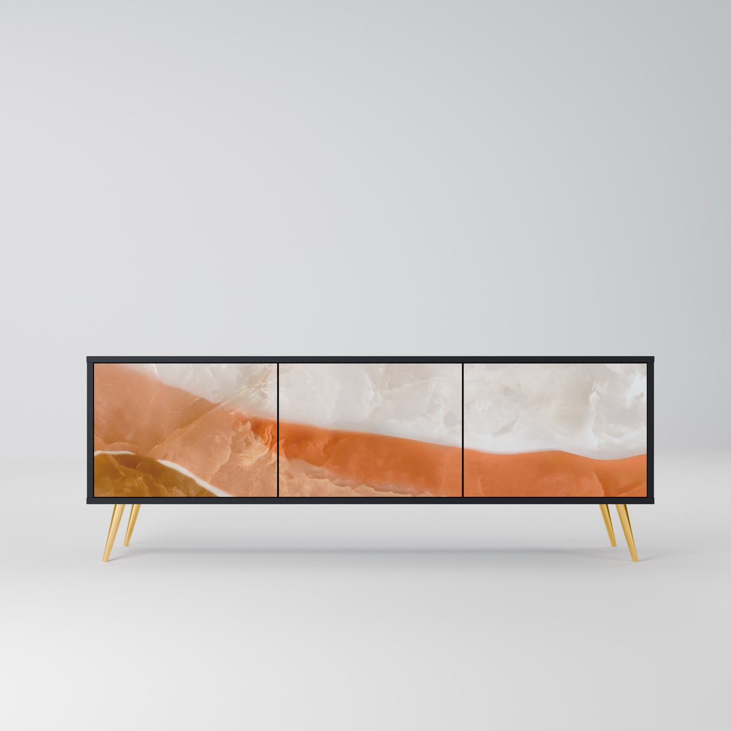 SANDHILLS SPLENDOR 3-dörrars TV-bänk i svart finish