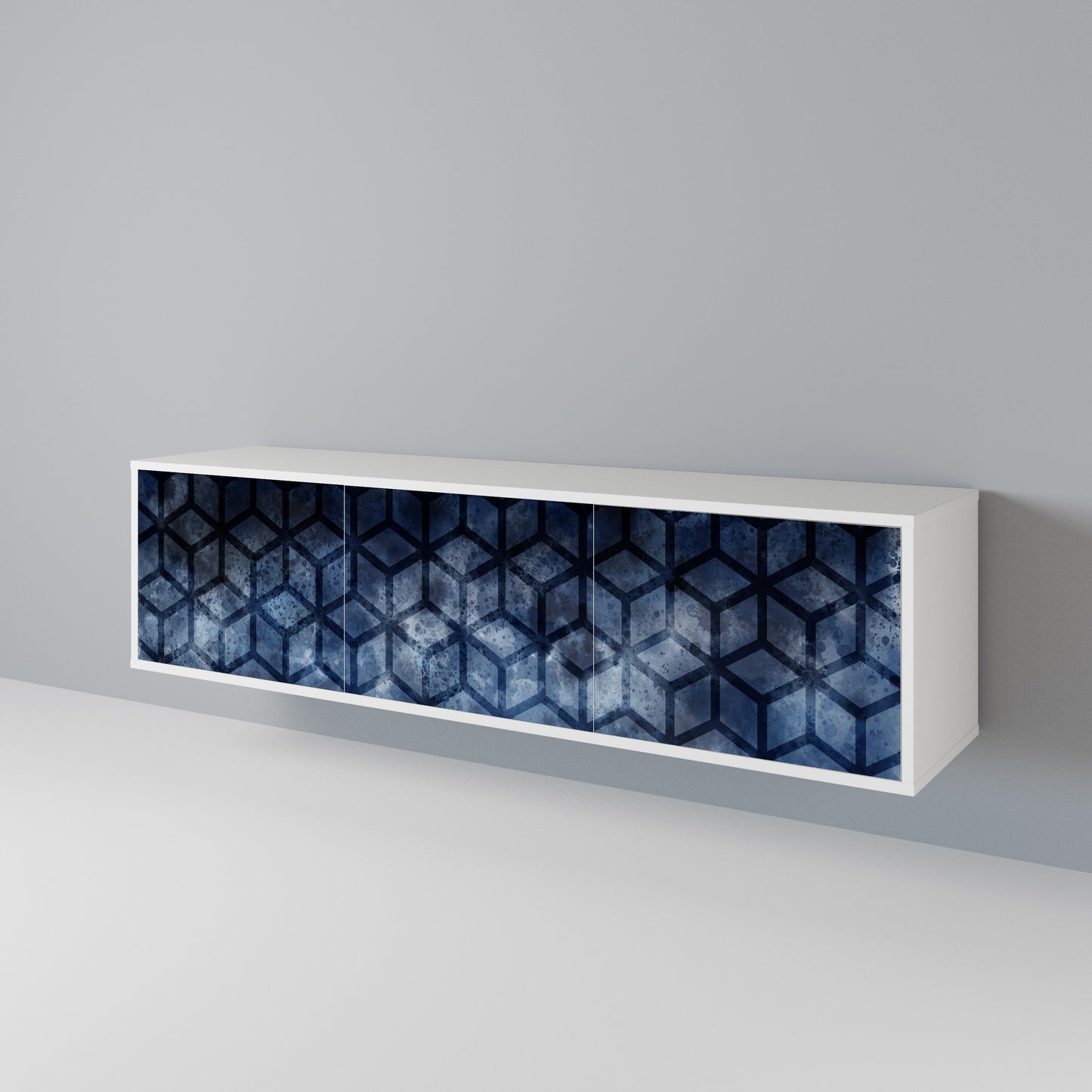 CUBIC MIST TV-bänk med 3 dörrar