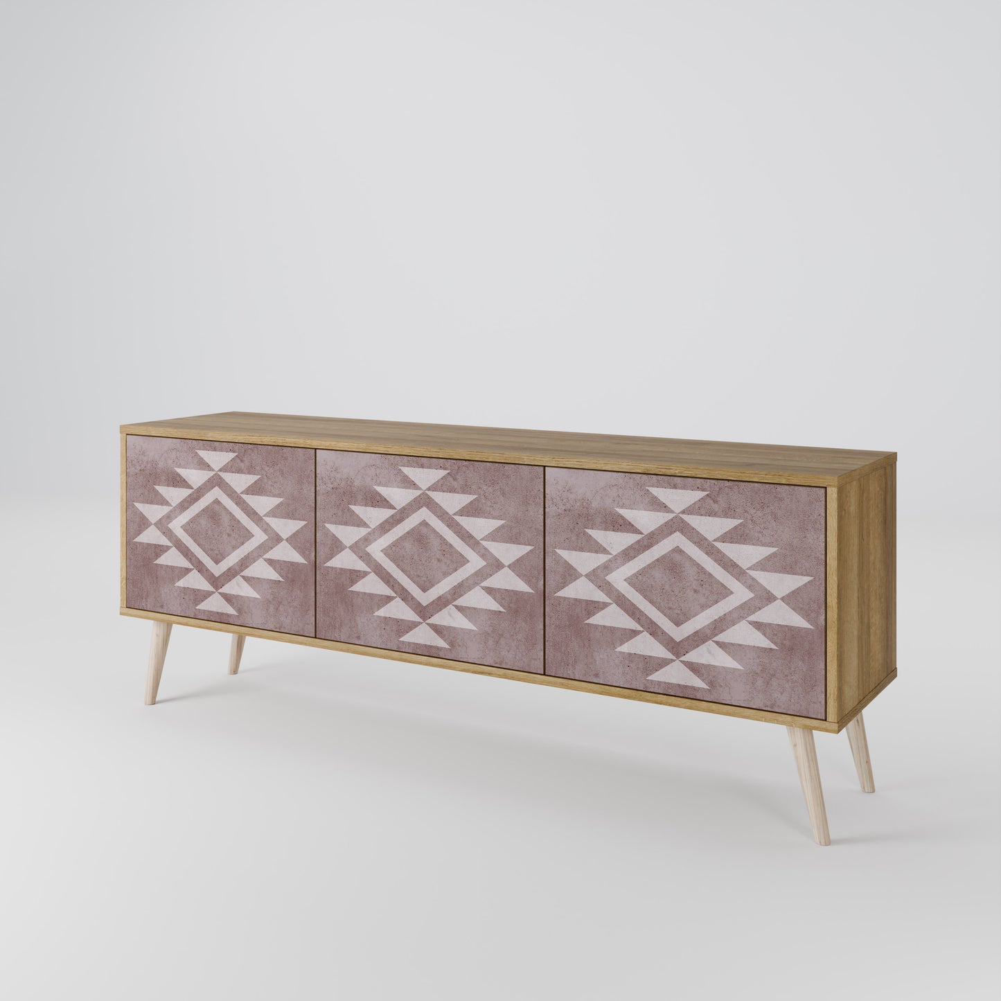 MARVEL MOSAIC 3-Door TV Stand in Oak Effect