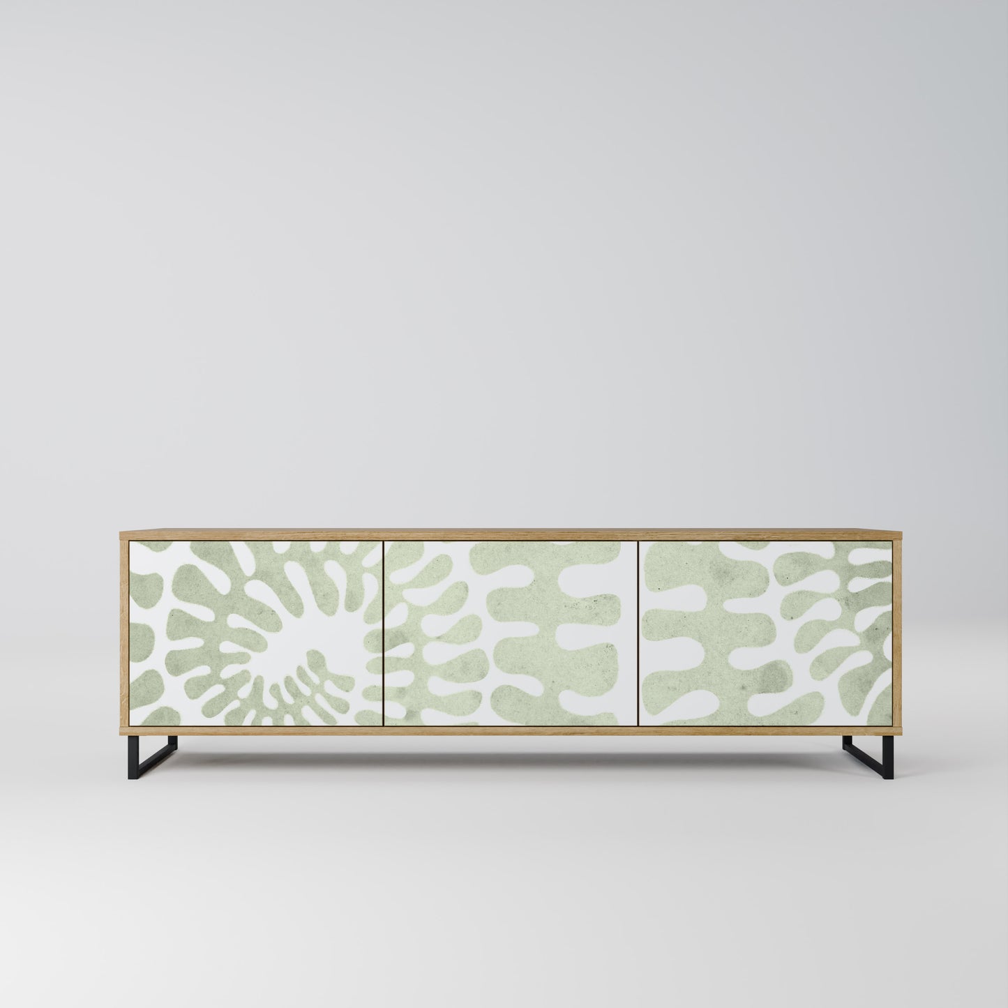 HELIX DANCE 3-Door TV Stand in Oak Effect