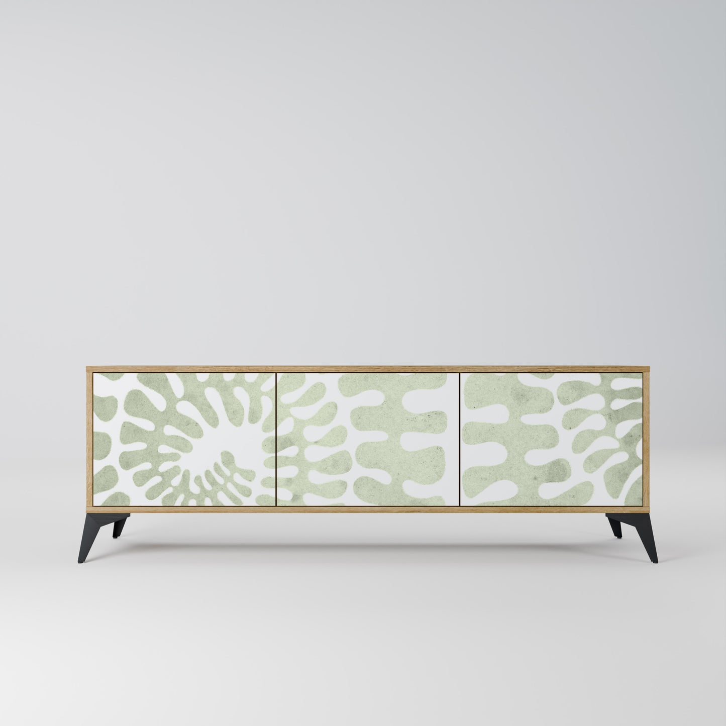 HELIX DANCE 3-Door TV Stand in Oak Effect