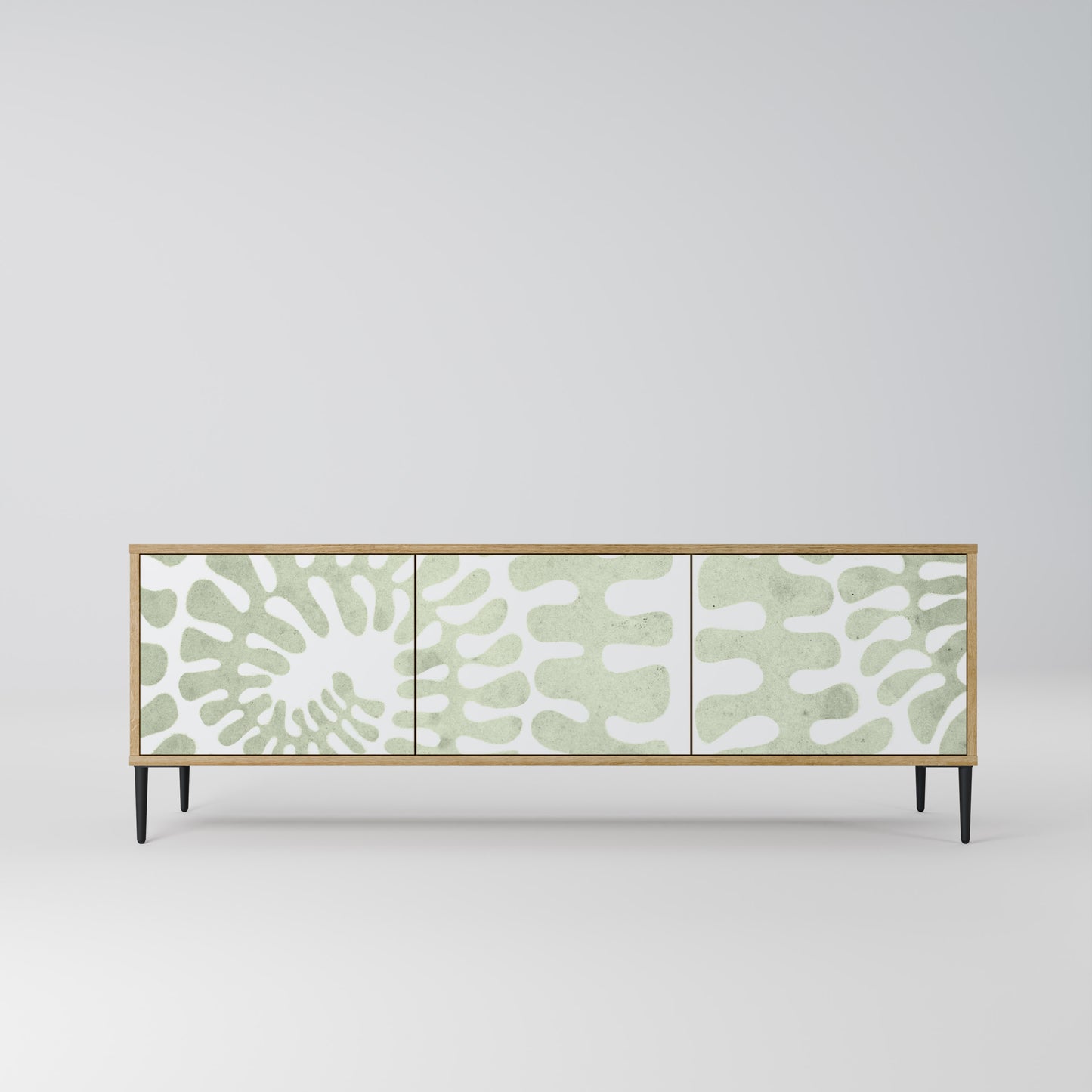 HELIX DANCE 3-Door TV Stand in Oak Effect
